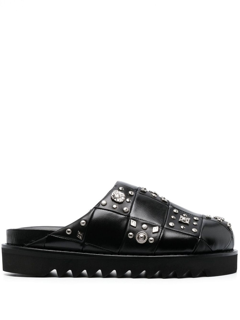 stud-detailing leather mules 1