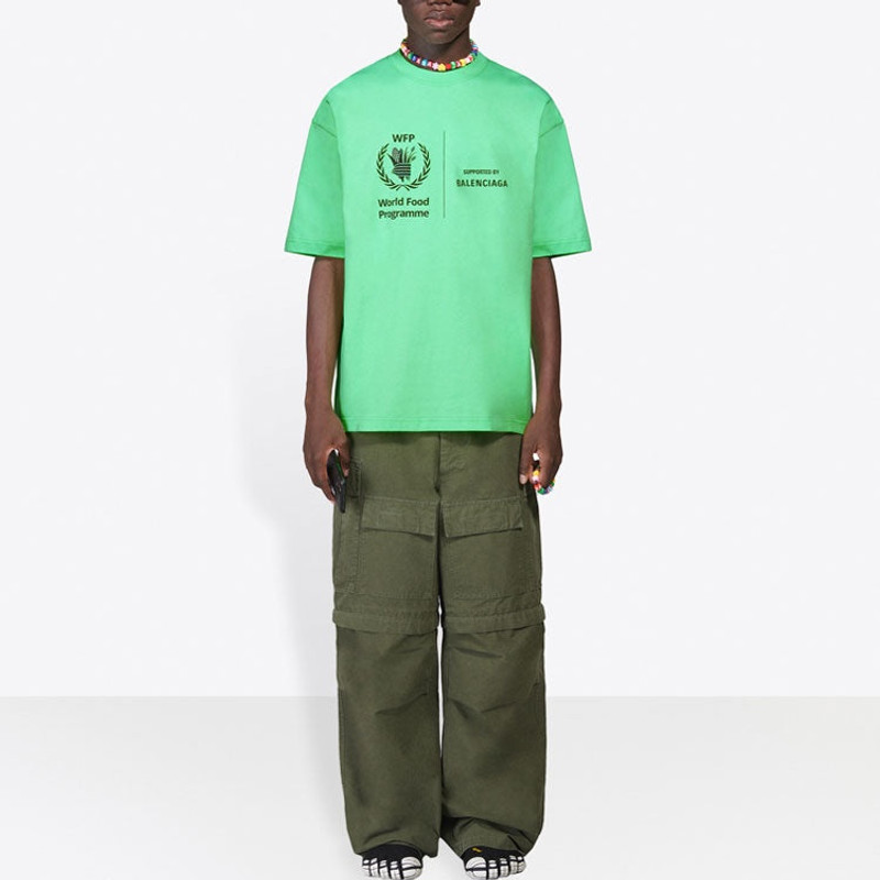 Balenciaga x WFP T-Shirt Medium Fit 'Green' 612966THV844162 6
