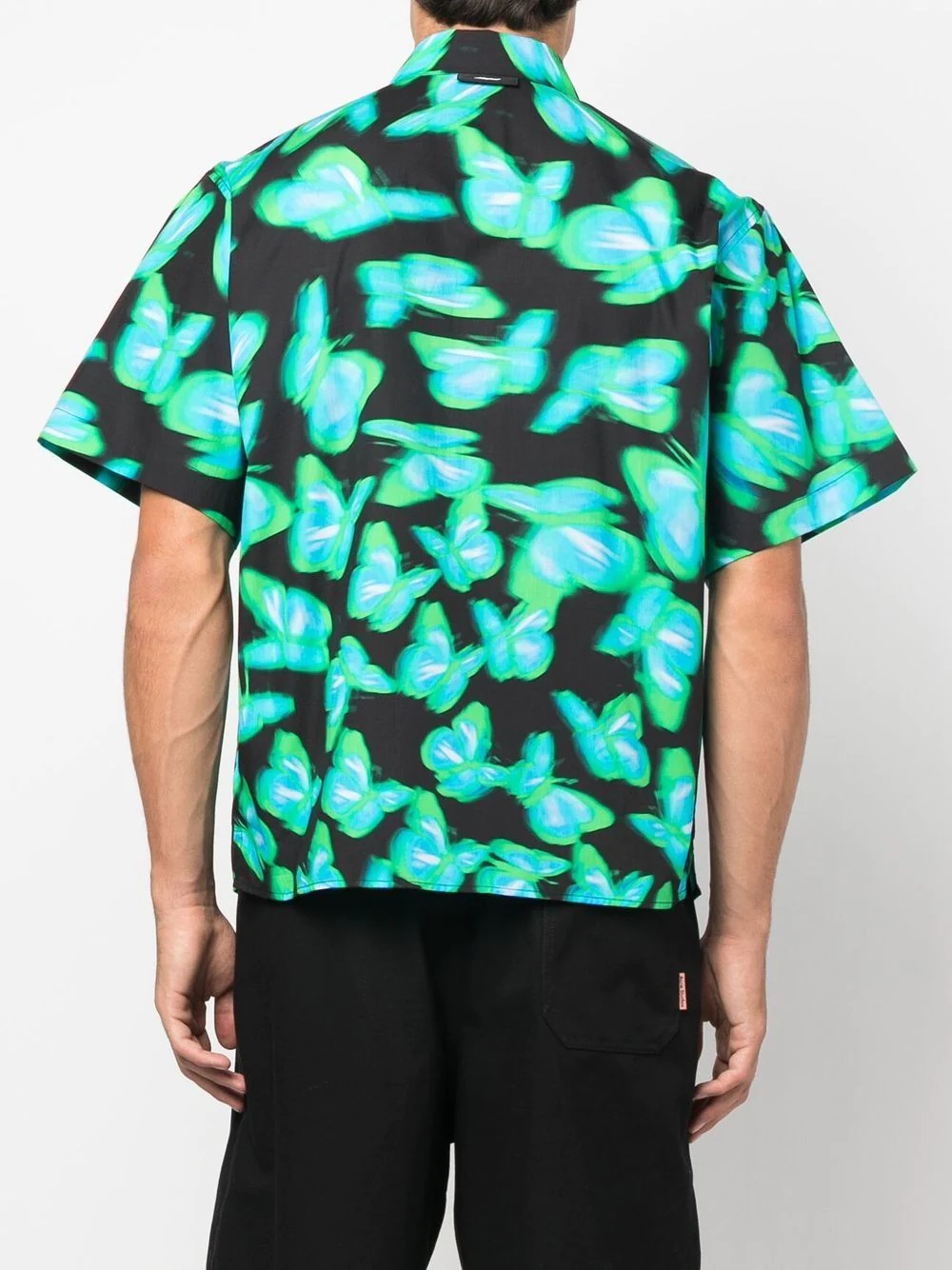 abstract-print short-sleeve shirt - 4