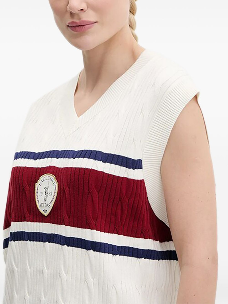 cable-knit striped knitted sweater 3