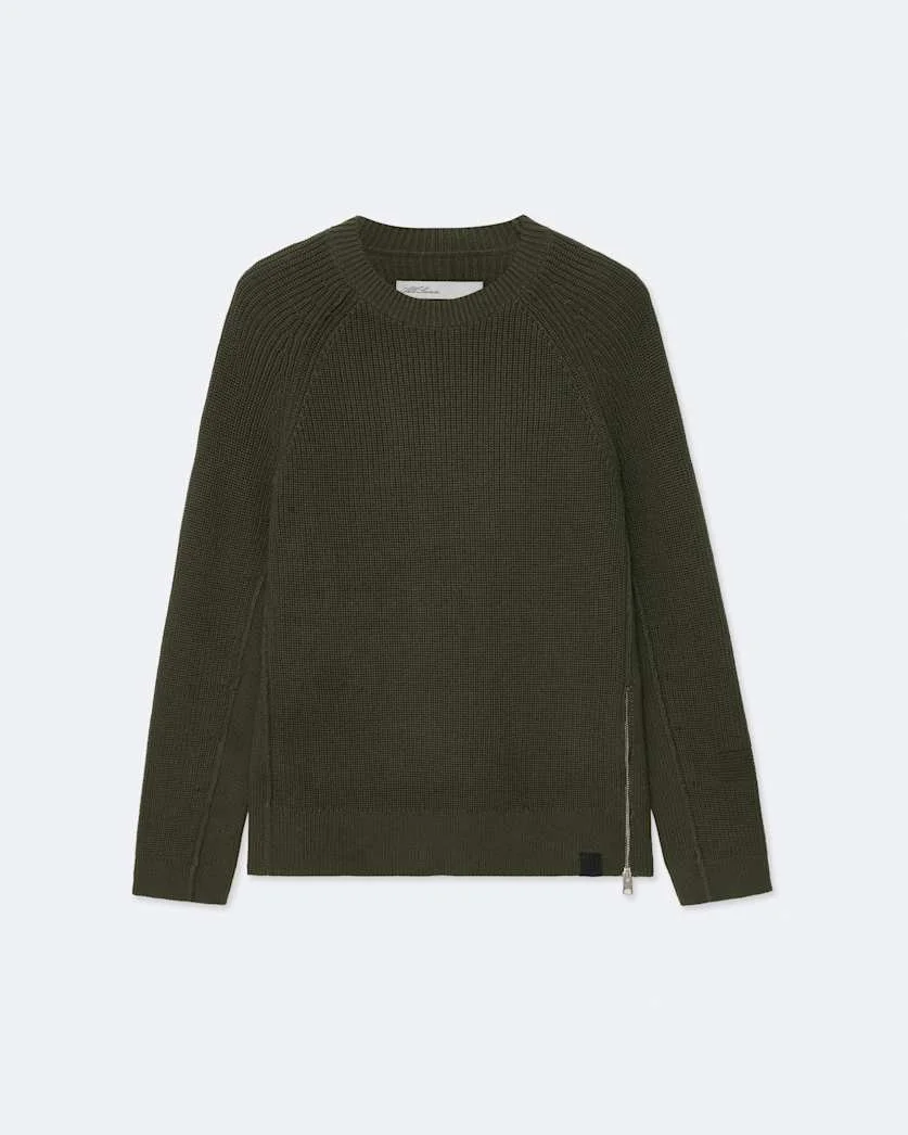 KIT ACID-WASHED COTTON CREW-NECK SWEATER - 1