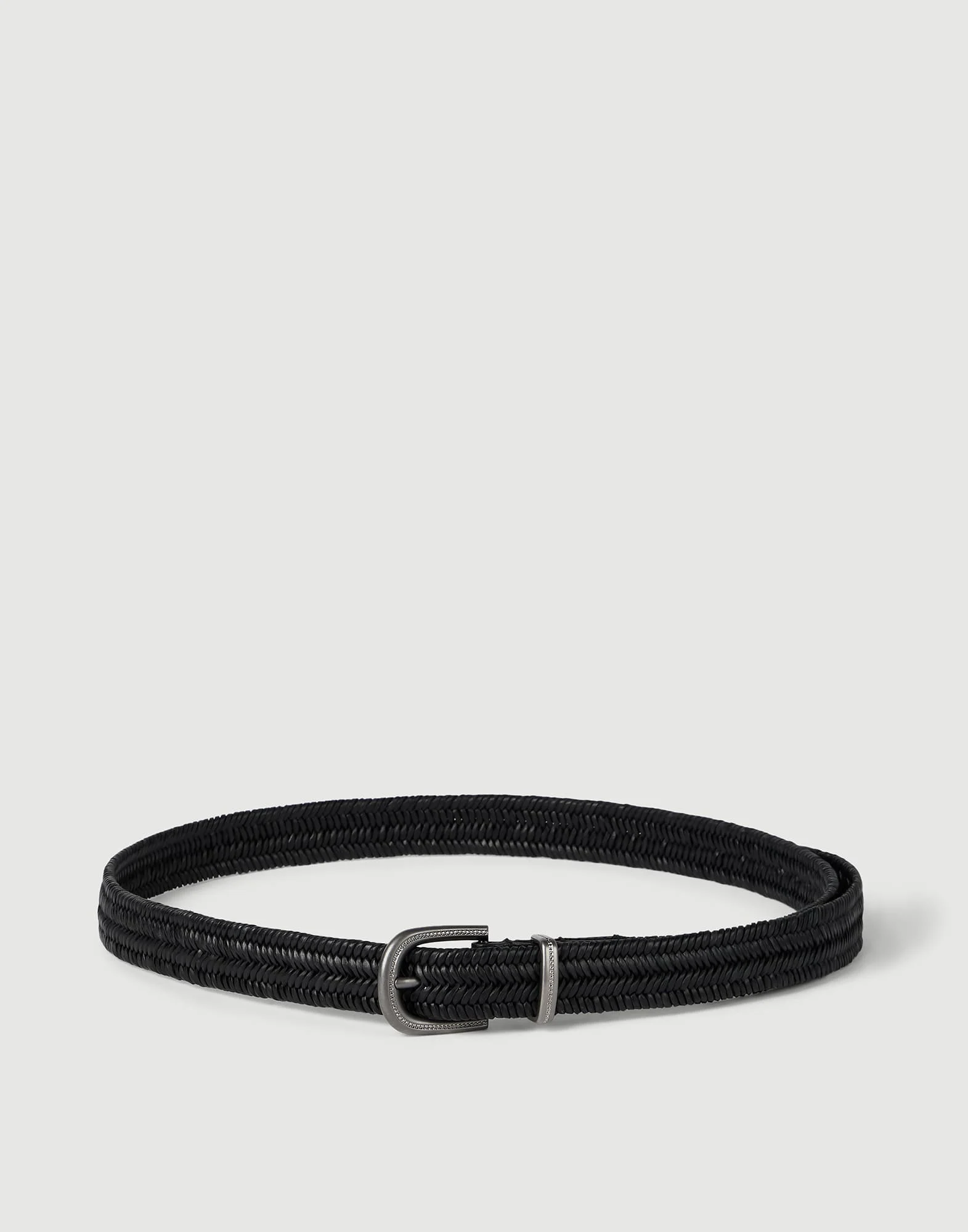 Stretch braided leather belt - 1