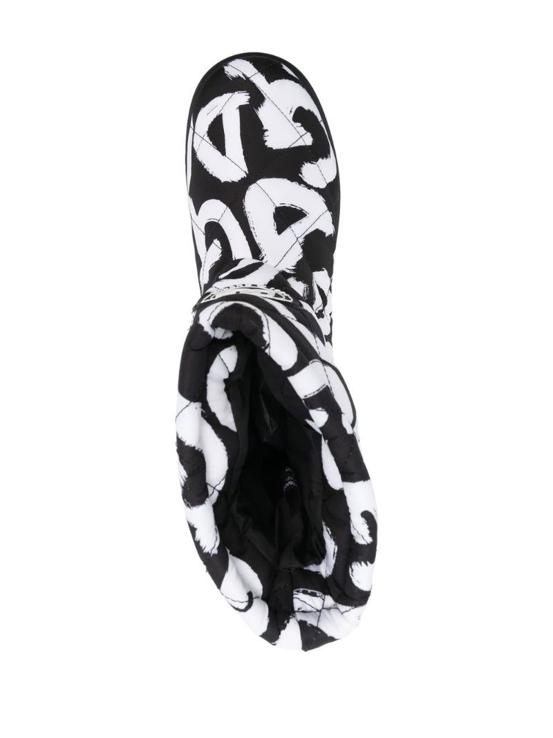 City graffiti print ankle boots - 4