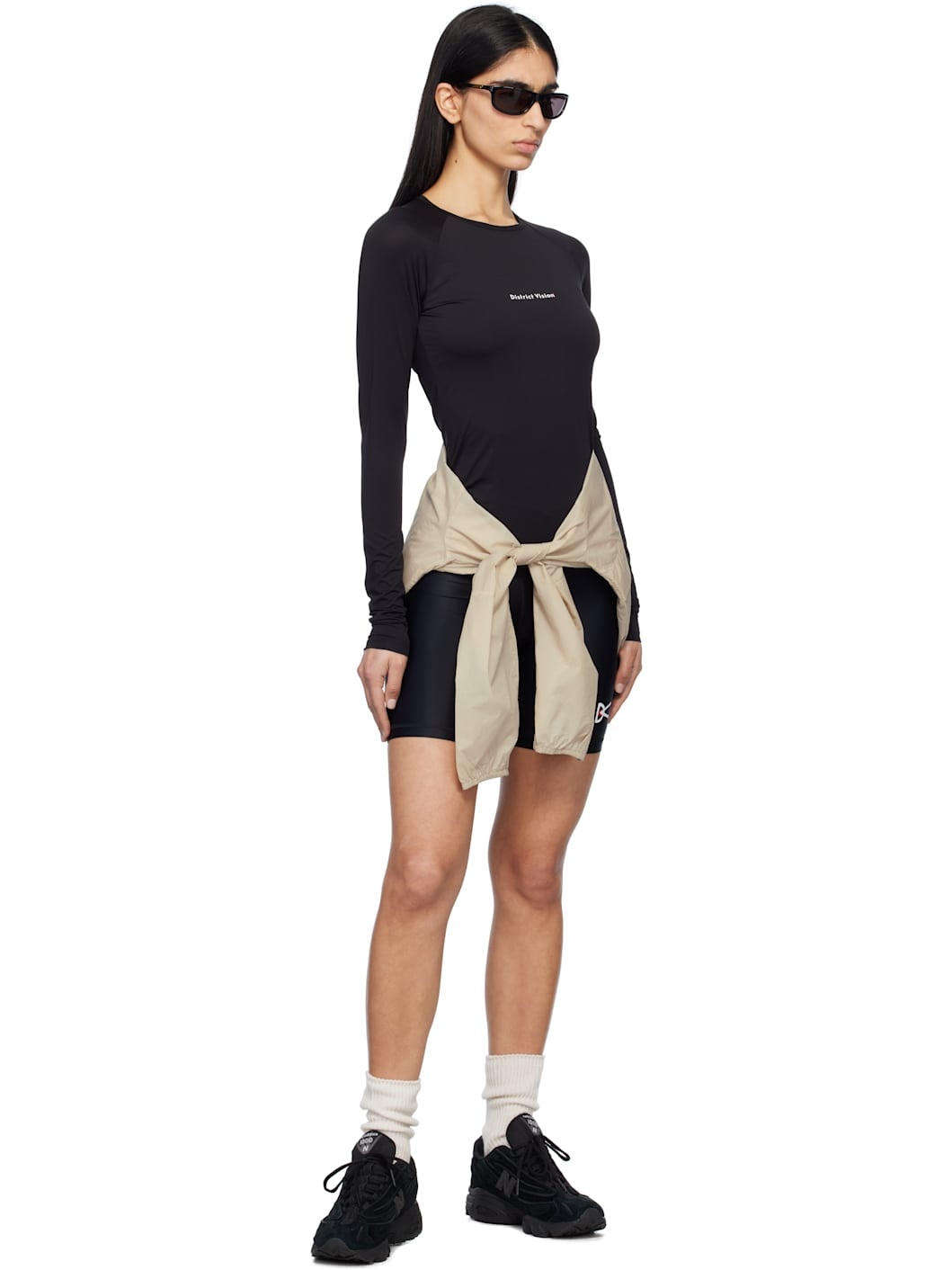Black 7in Pocketed Half Tights Sport Shorts - 4