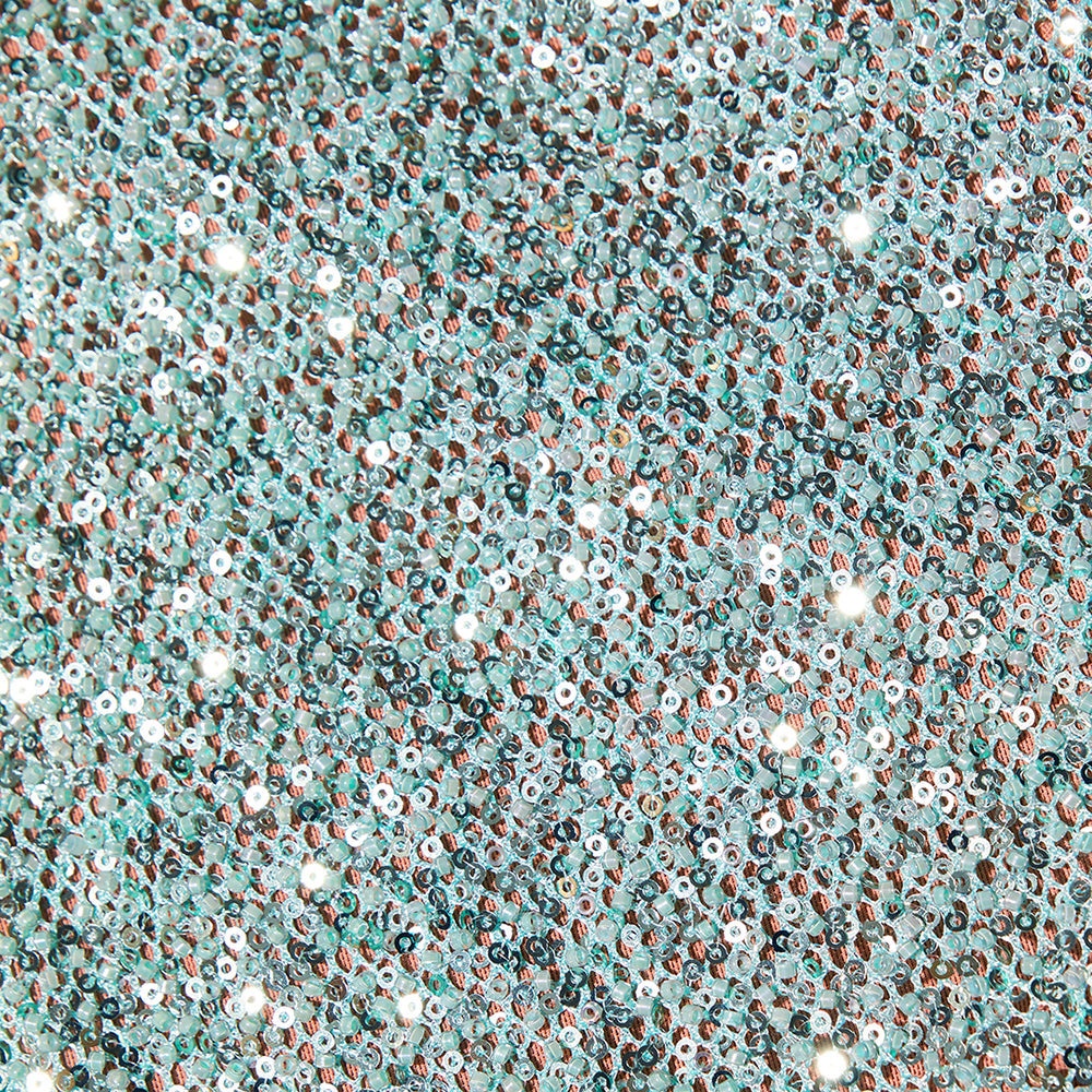Blue Beaded Fishnet Trousers - 5