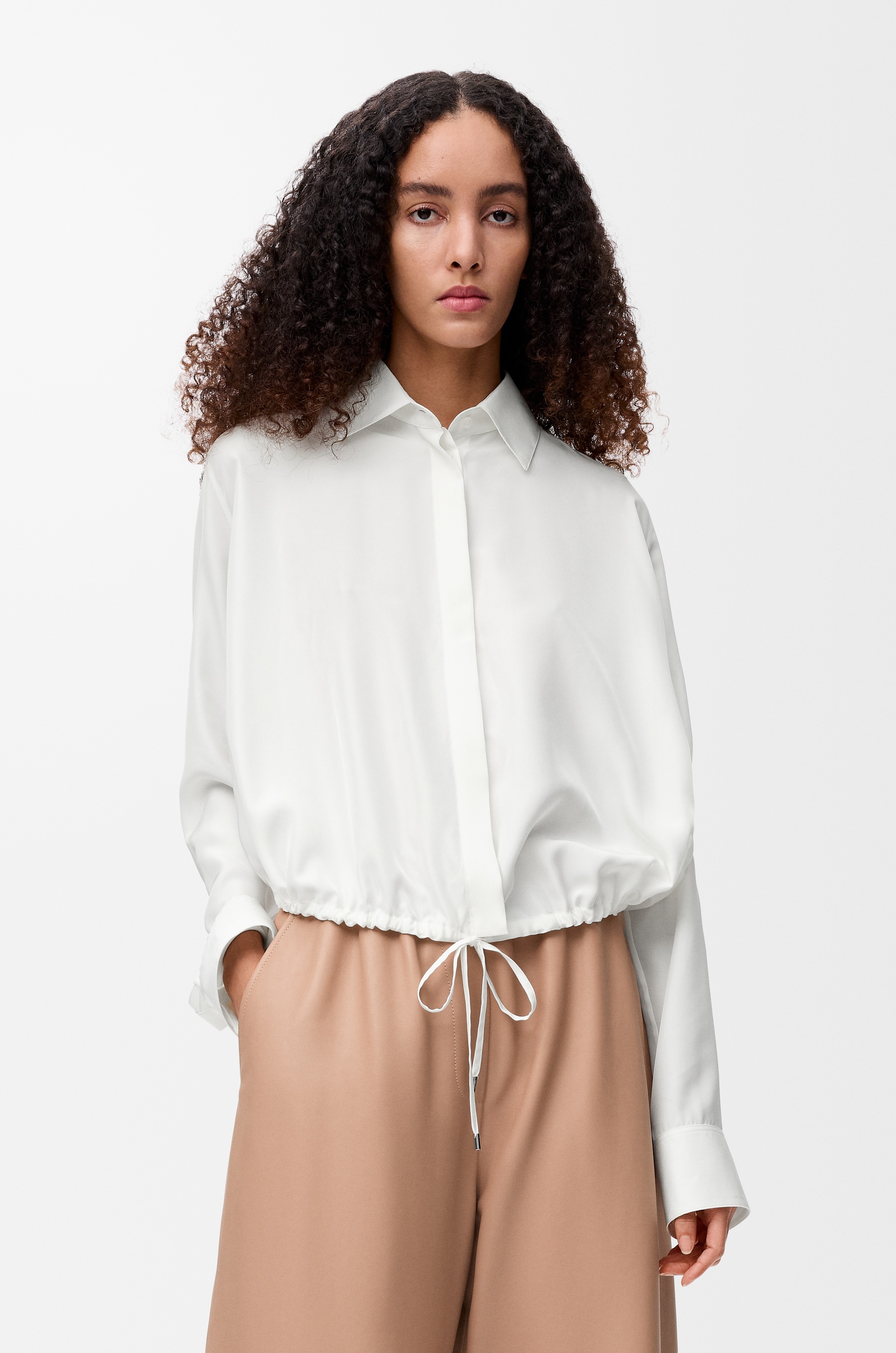 Balloon shirt in silk - 4