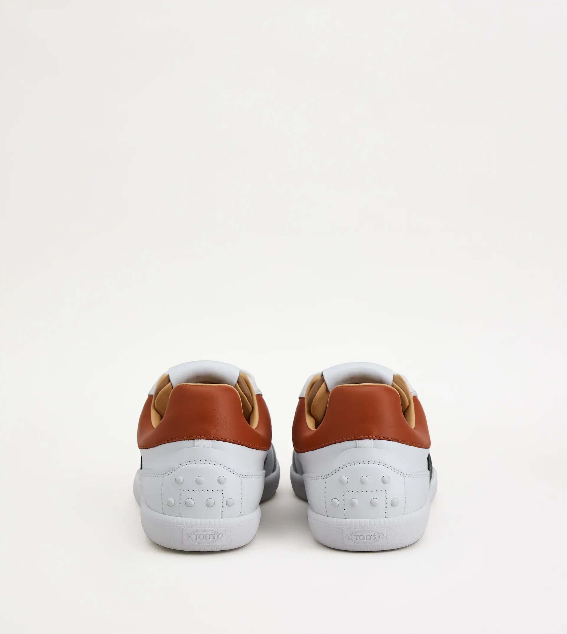 TOD'S TABS SNEAKERS IN LEATHER - WHITE, BLACK, BROWN - 2
