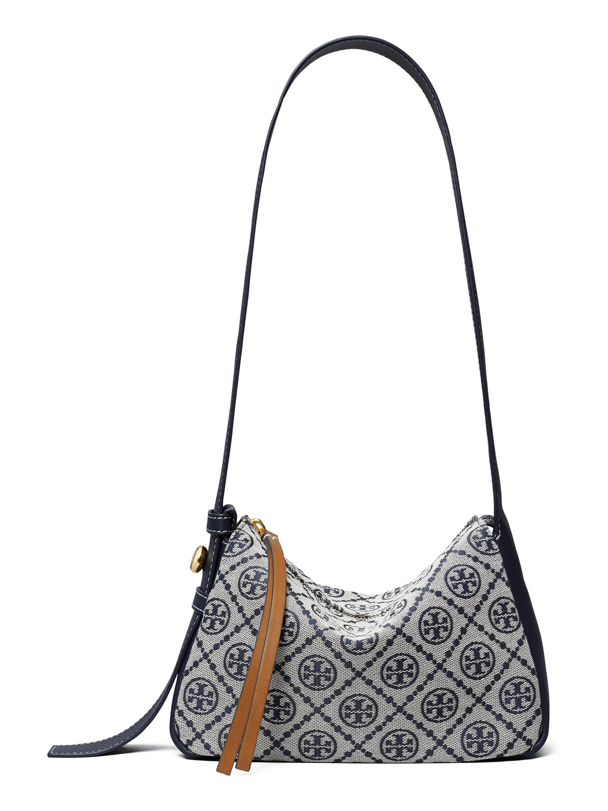 Women's T Monogram Small Romy Printed Shoulder Bag - Tory Navy - 1