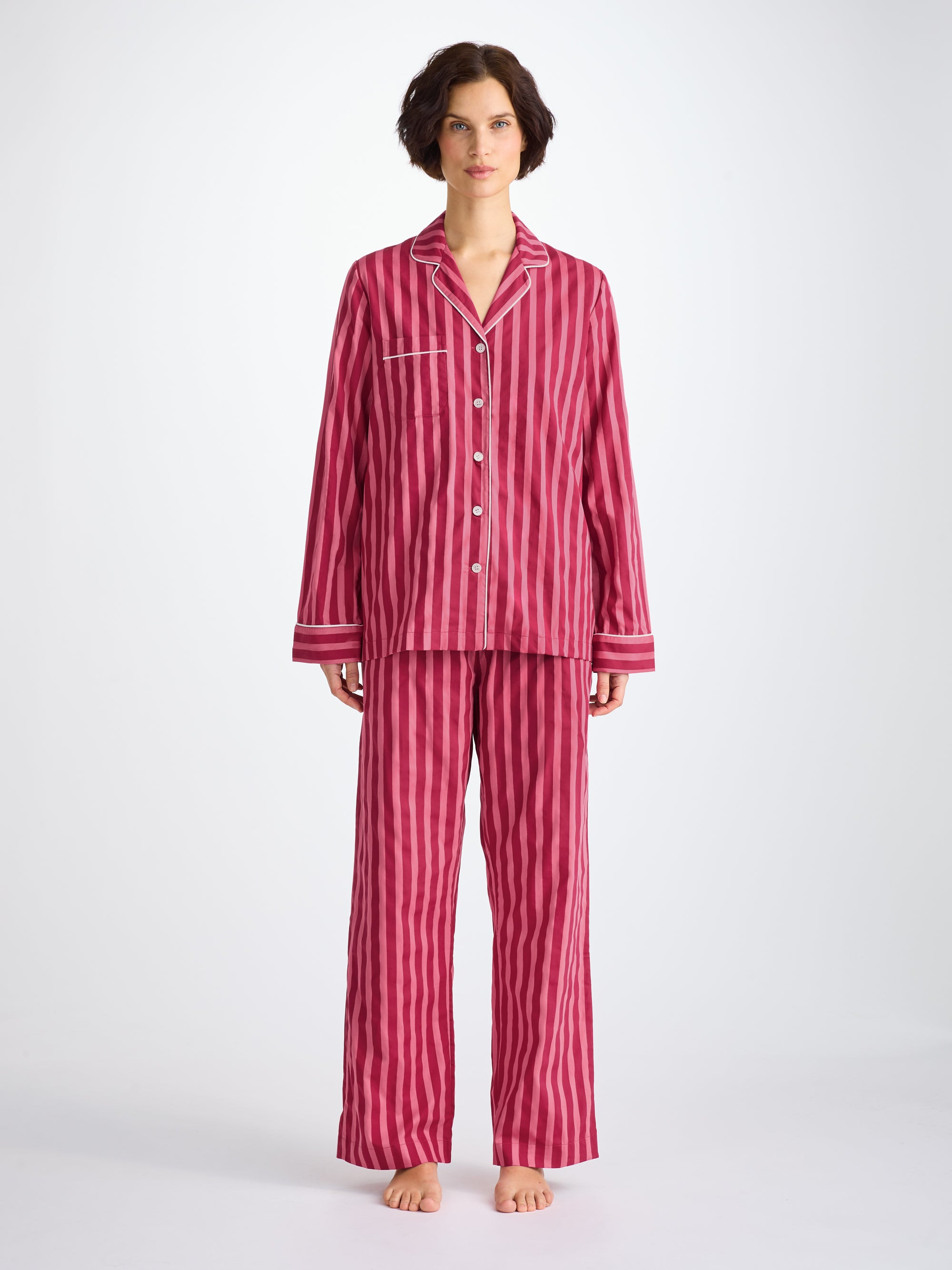 Women's Pajamas Capri 25 Cotton Batiste Pink - 3