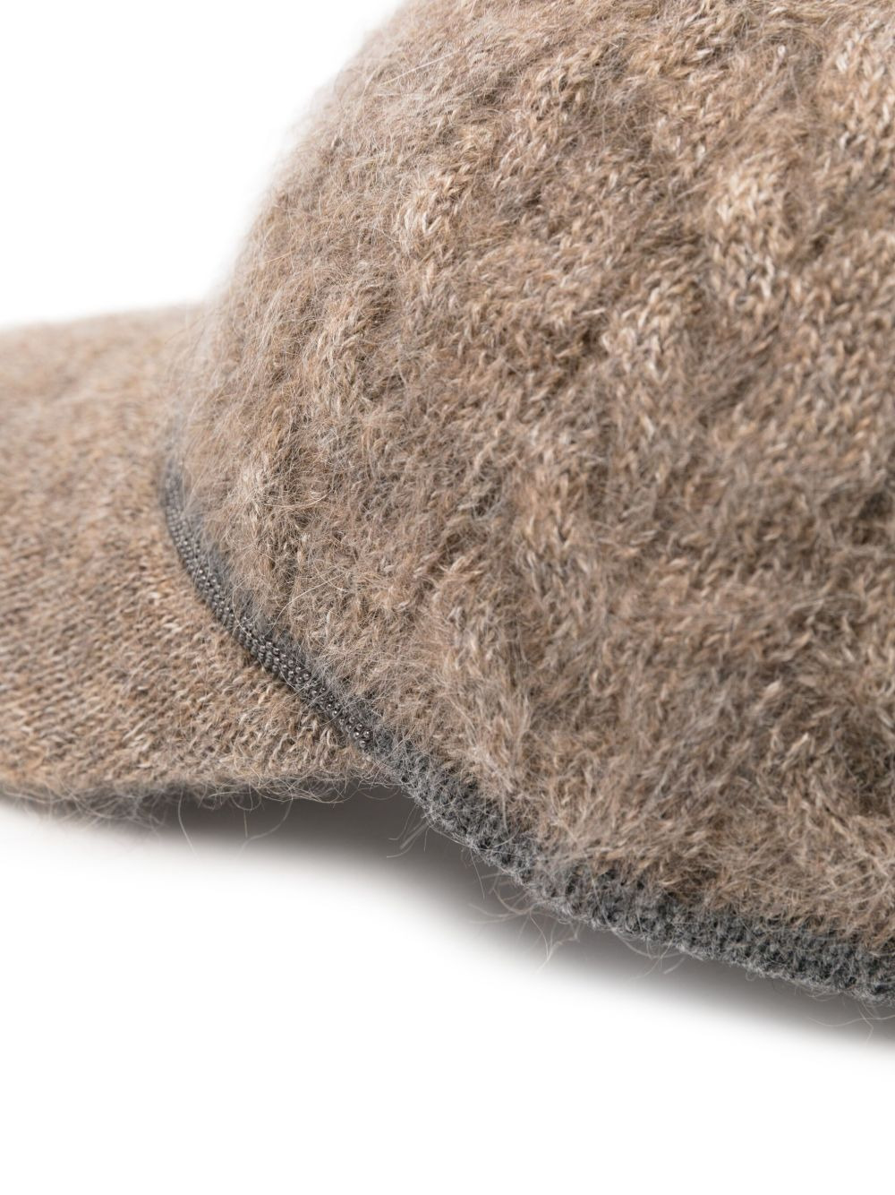 cable-knit baseball cap - 3