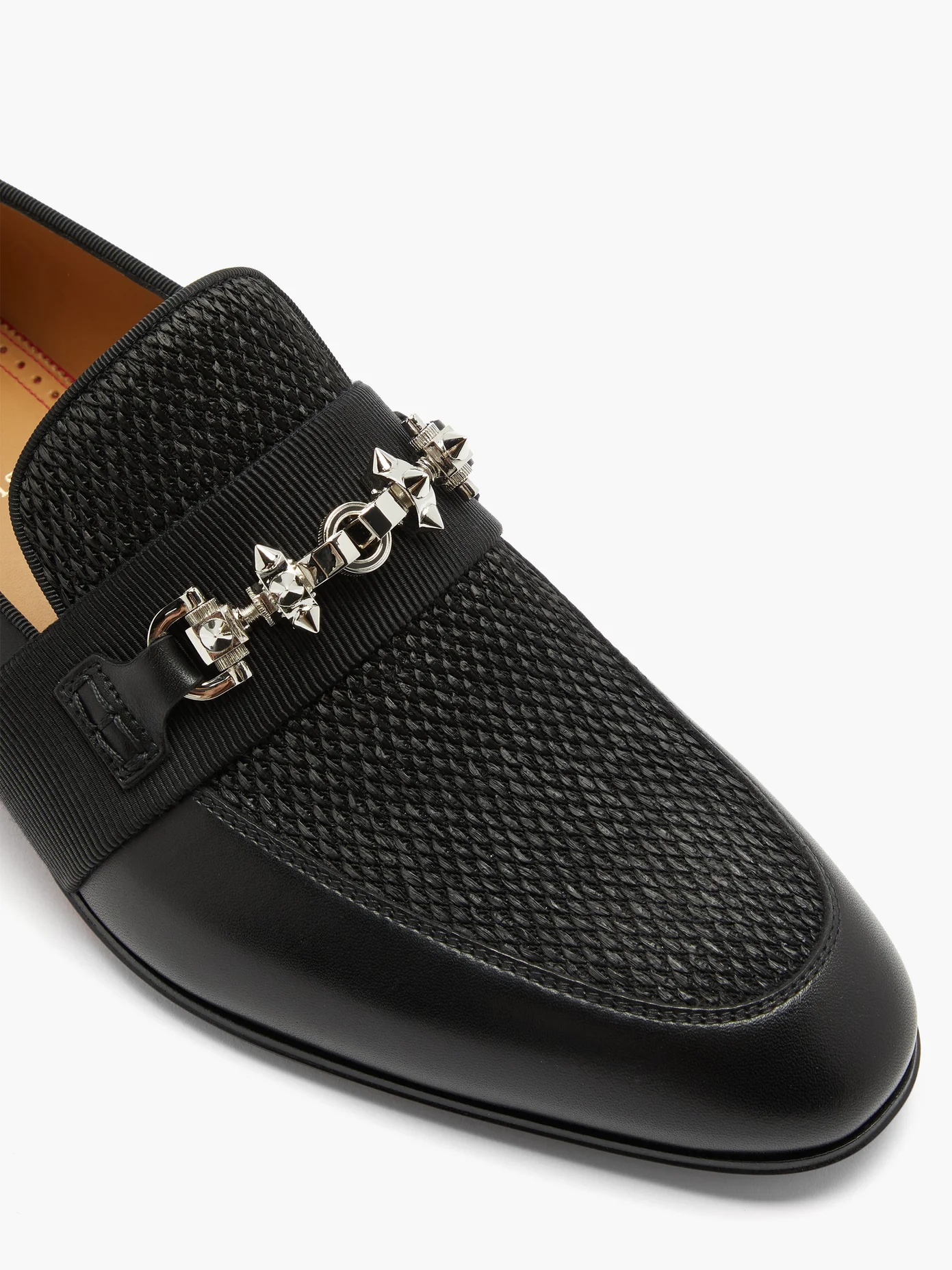 Panamax chain-embellished leather loafers - 6