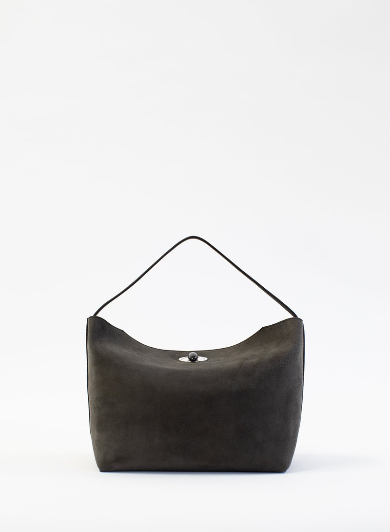 CHRISTOPHER ESBER Turnlock Suede Shoulder Bag outlook