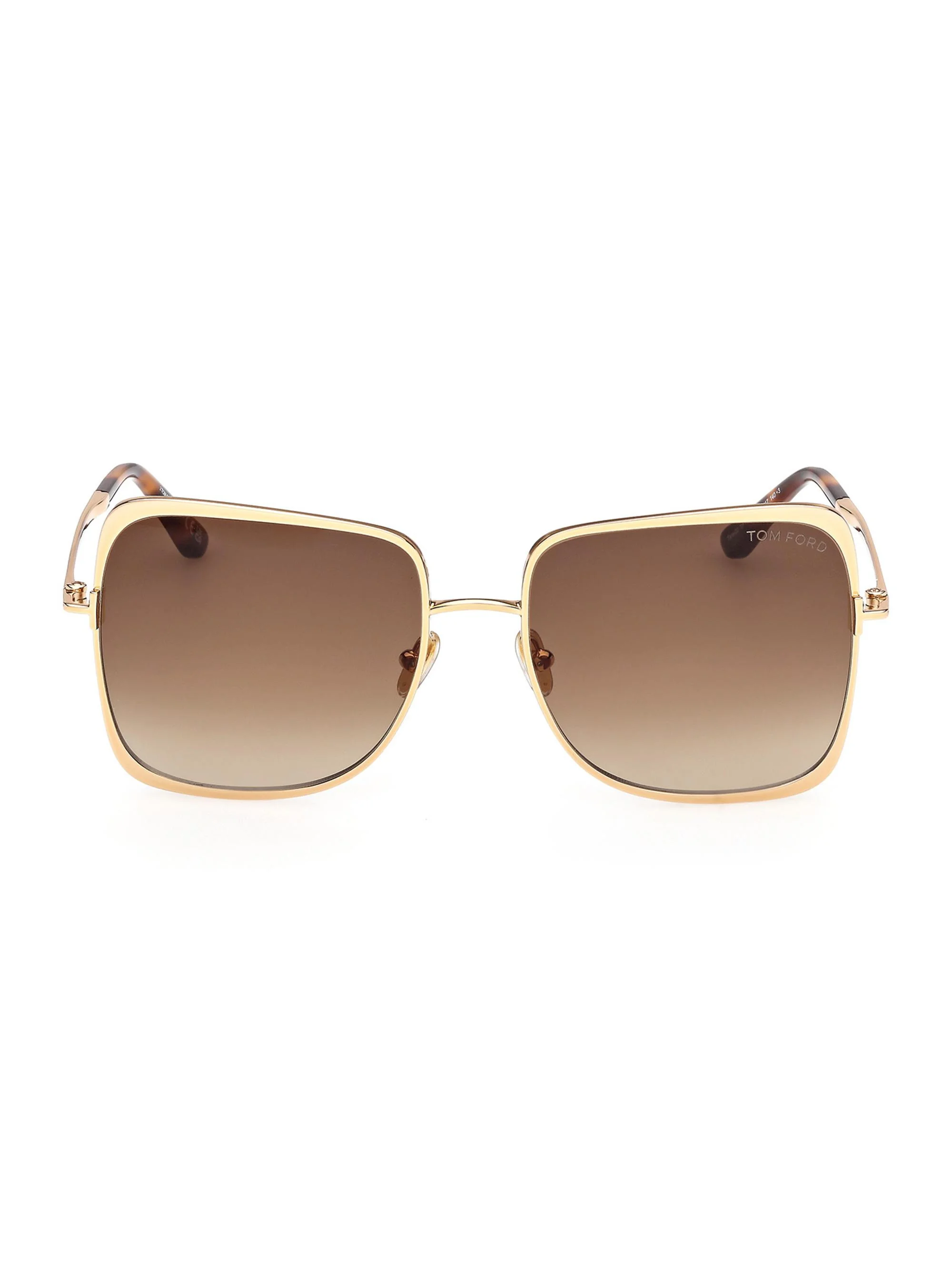 Women's Tara 57MM Geometric Sunglasses - Gold Brown - 1