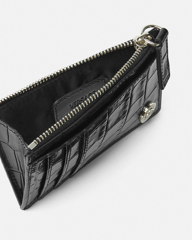 VERSACE Croc-Effect Medusa Biggie Card Holder outlook