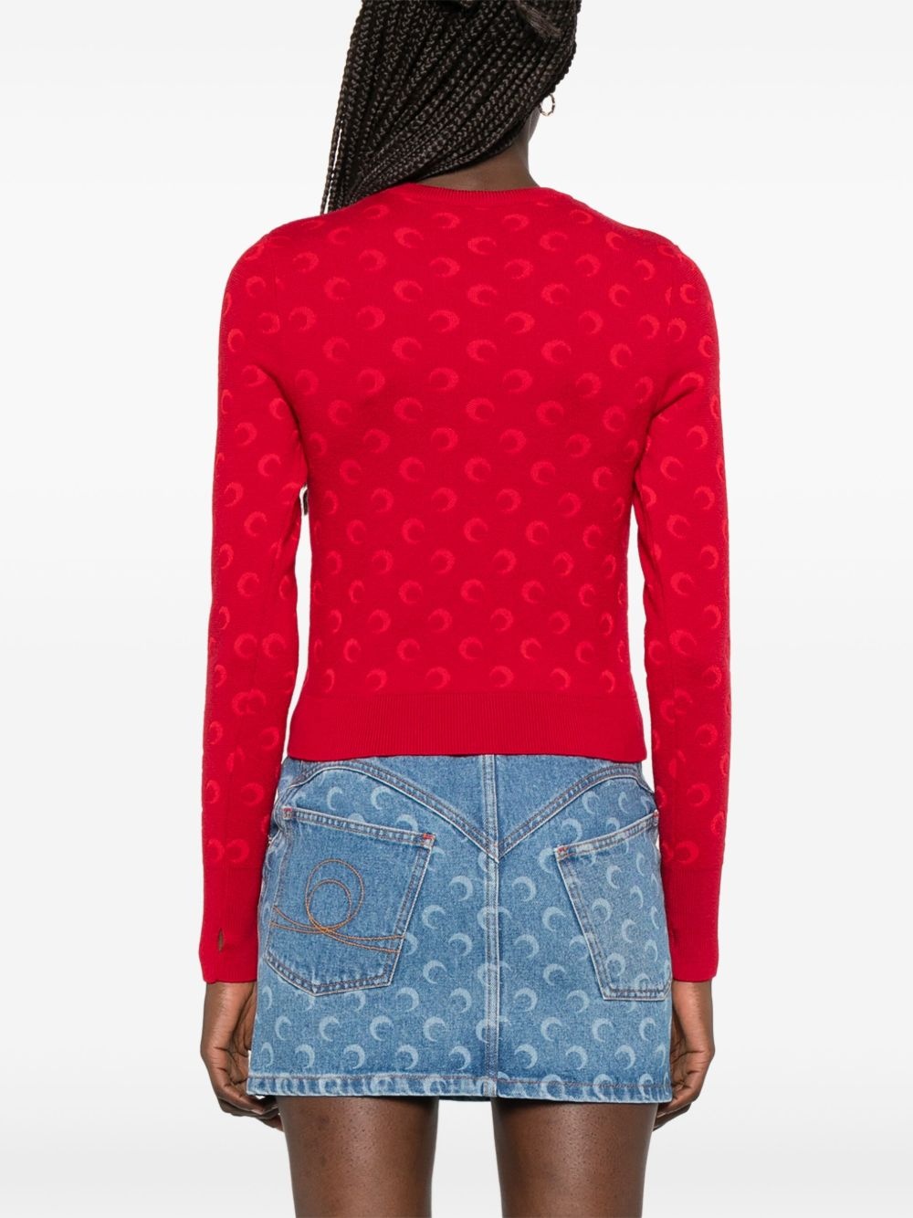 Moon-jacquard sweater - 4