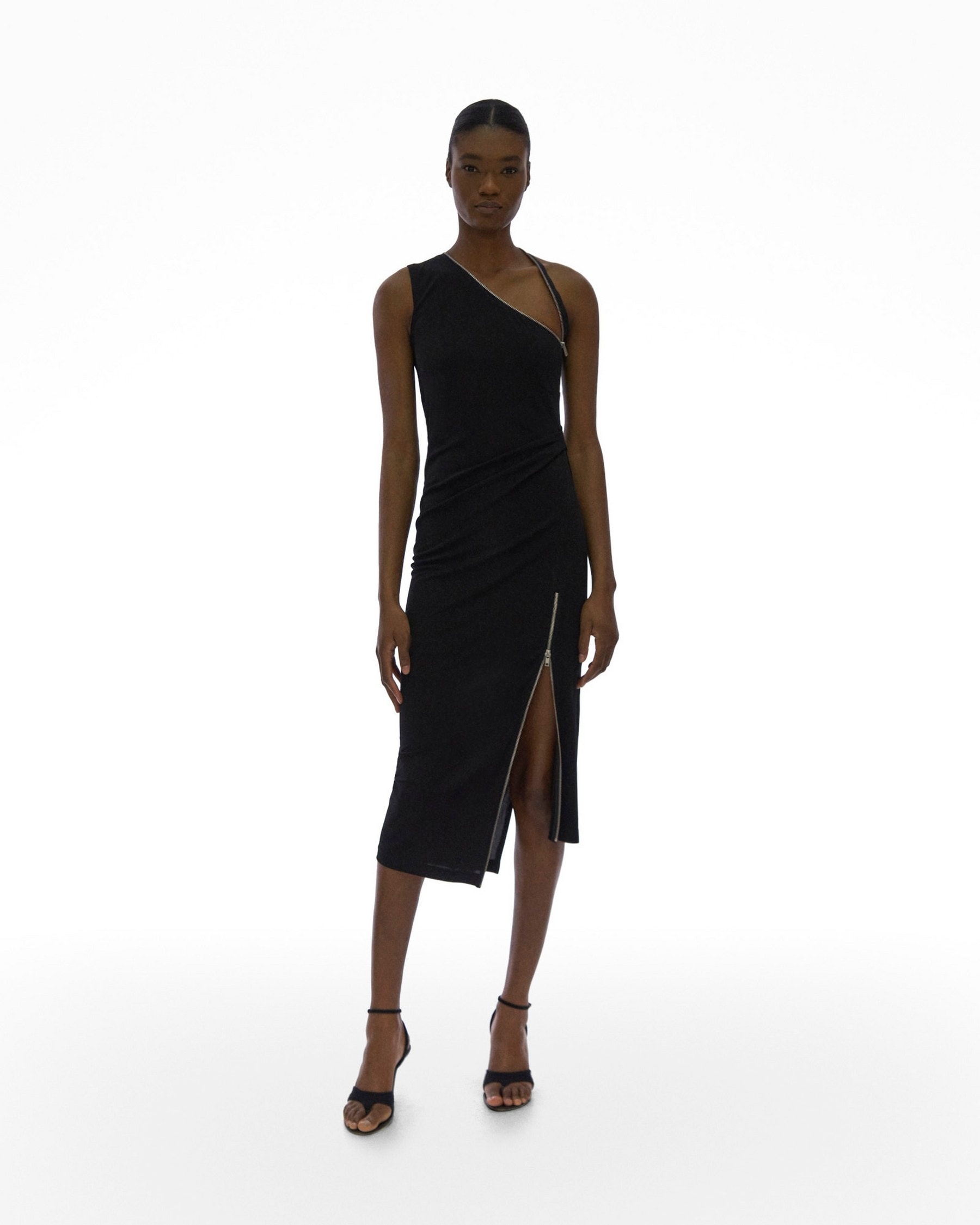 ASYMMETRIC ZIP DRESS - 3