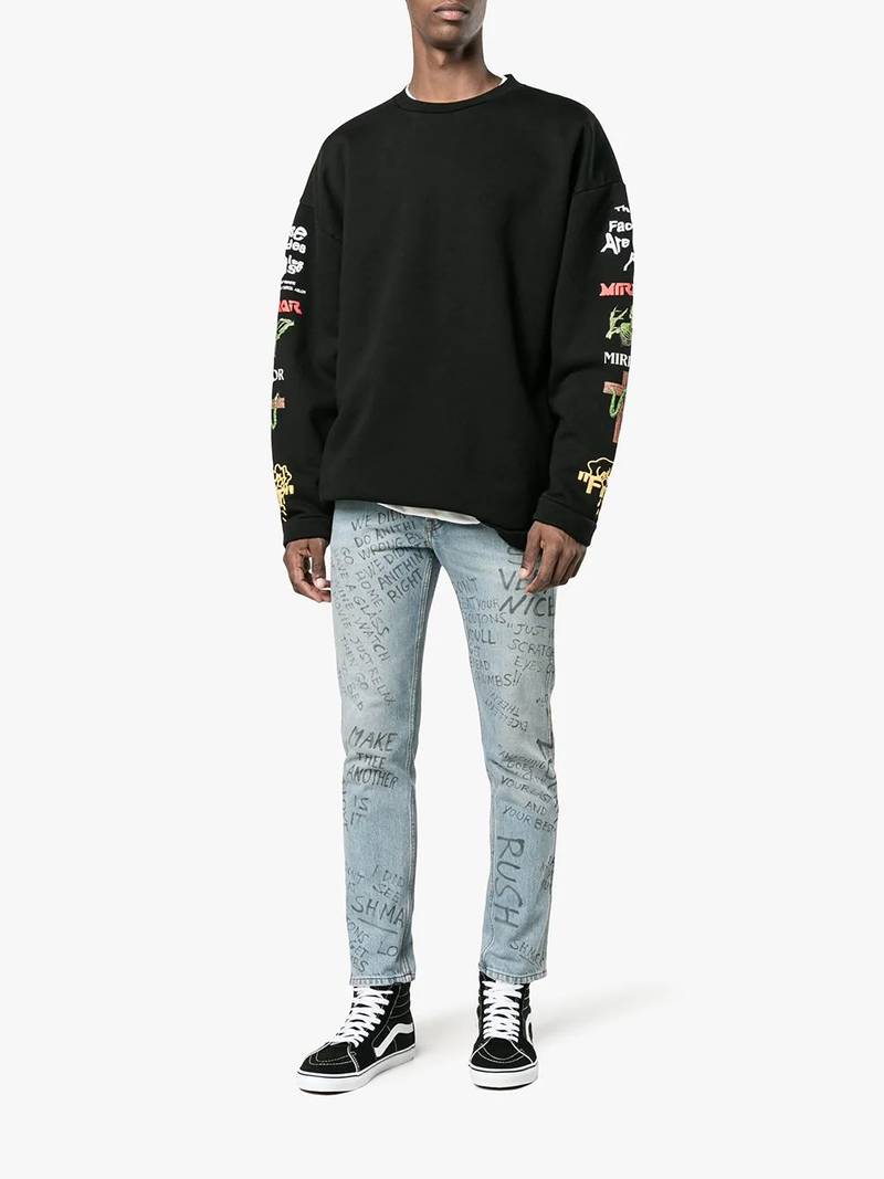 Vans Sk8-Hi "Black/Black/White" sneakers outlook