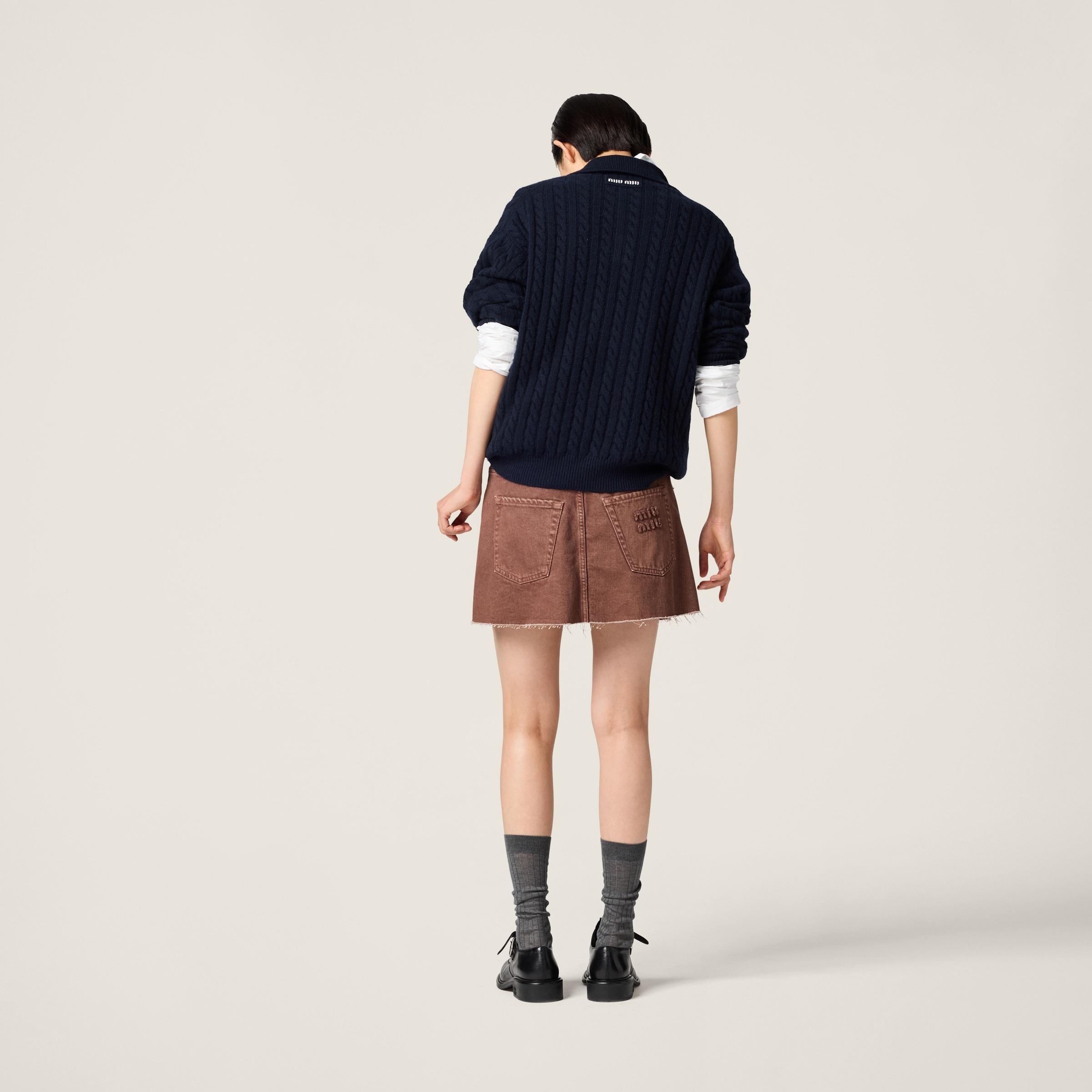Bull denim miniskirt - 3