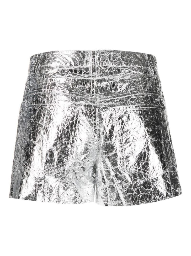 metallic mini skirt - 2
