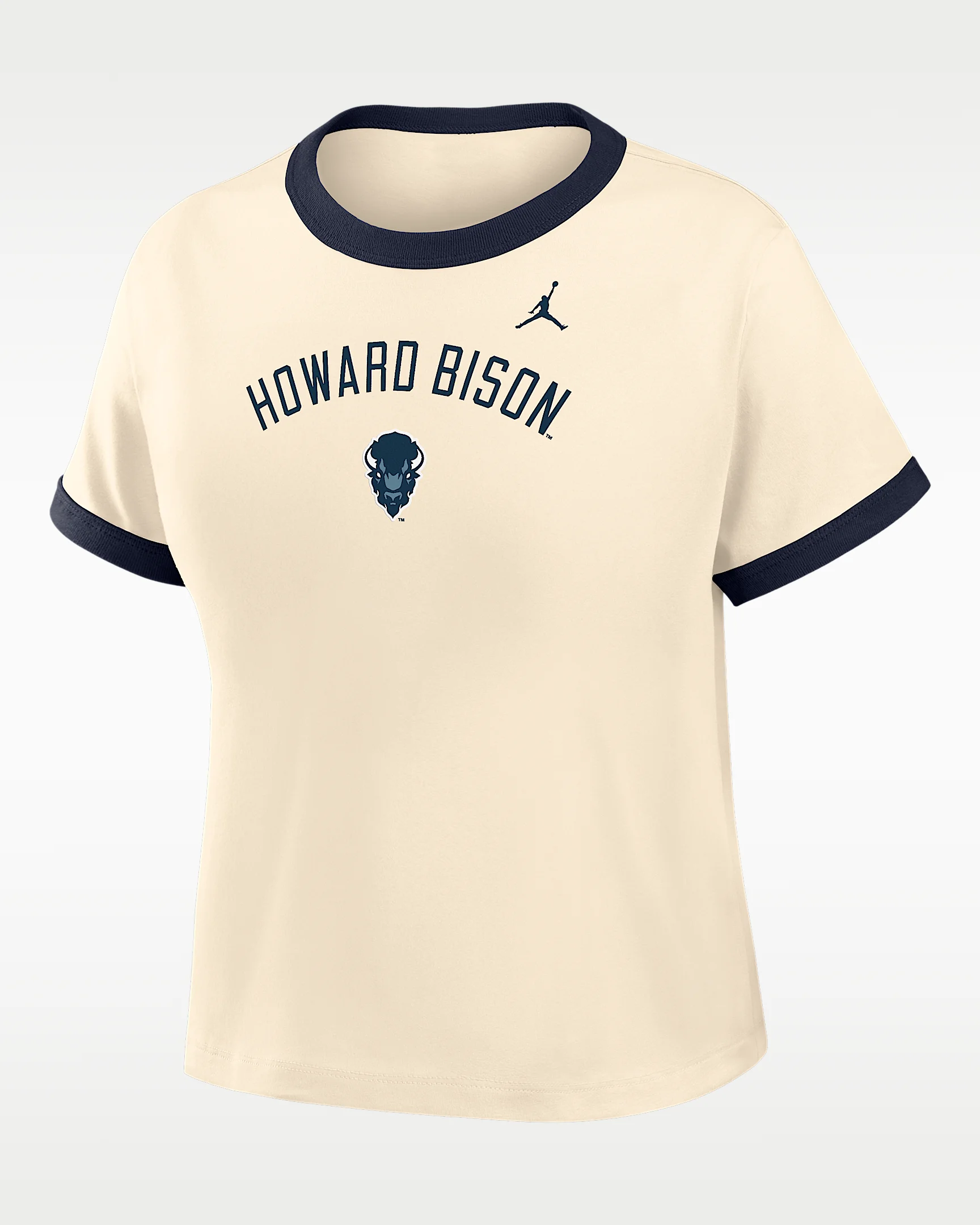 Nike College (Howard University) Women's Cropped Ringer T-Shirt - 1