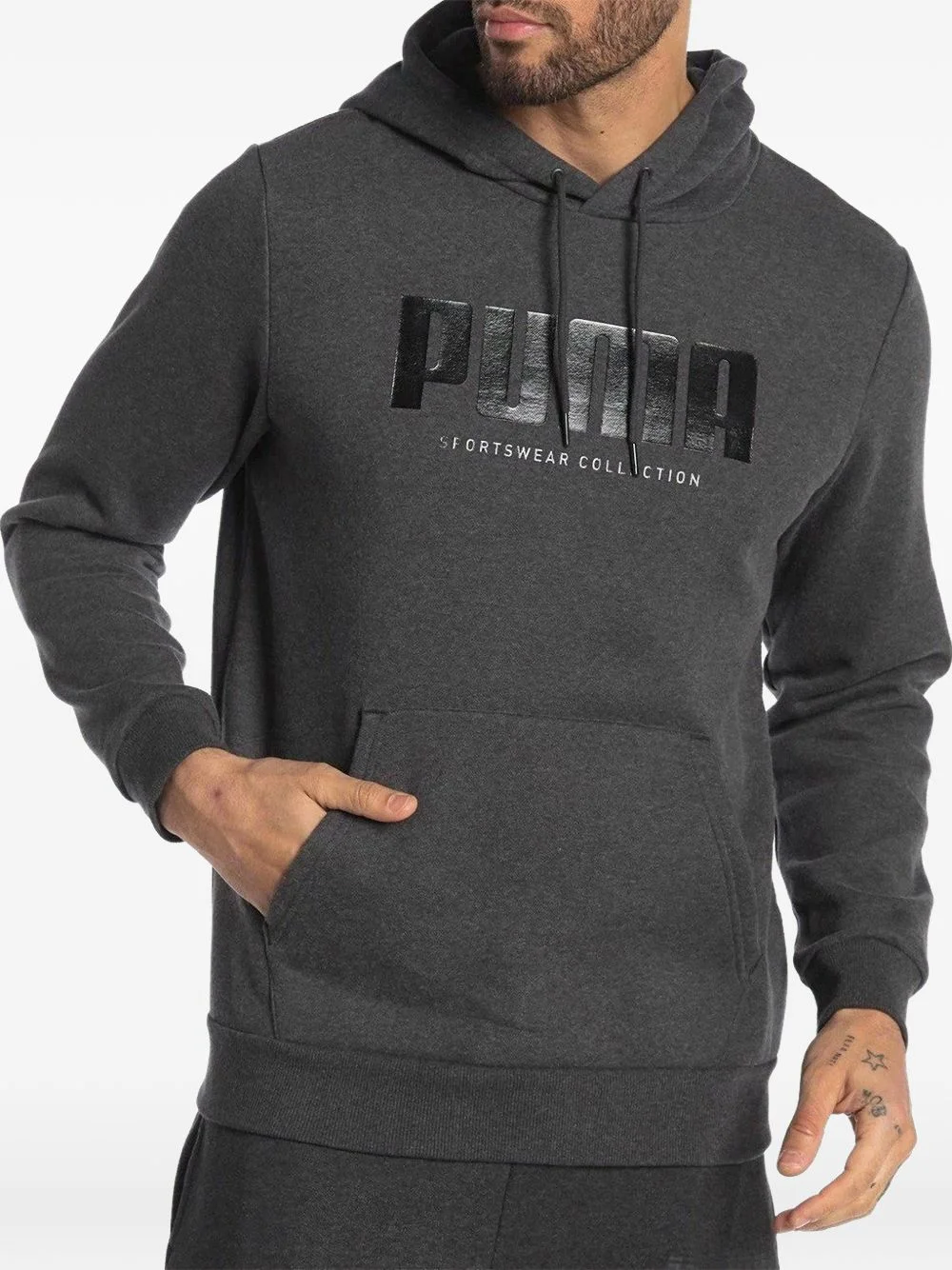 logo-print hoodie - 1