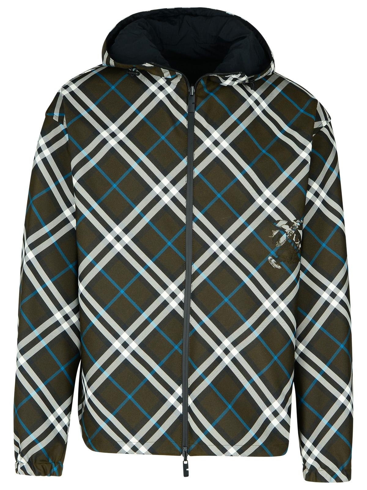 Burberry 'Check' Reversible Green Polyester Jacket Man - 1