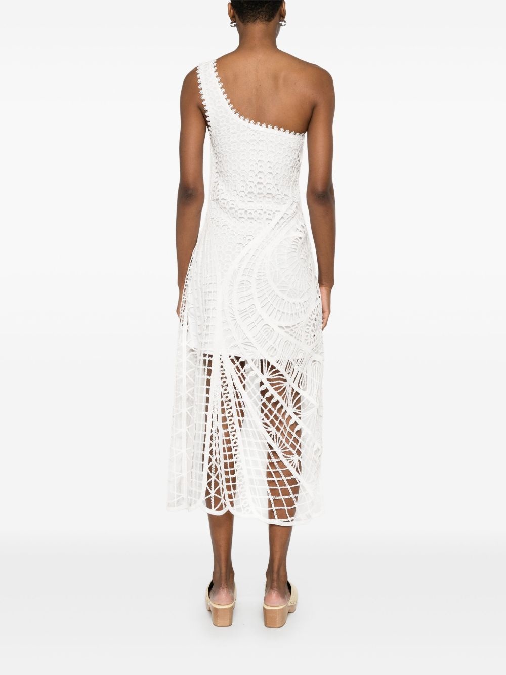 one-shoulder midi dress - 4