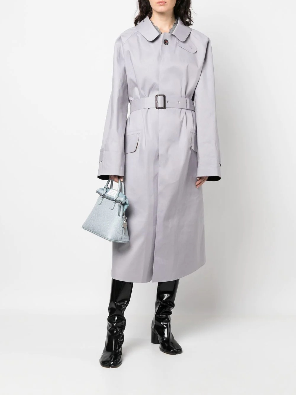 oversize belted trench coat - 3