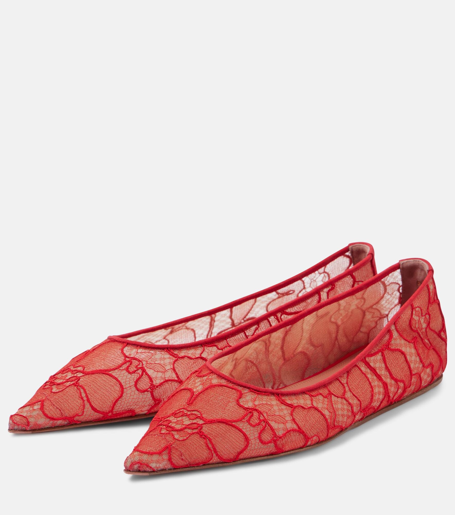 Barbara lace ballet flats - 4