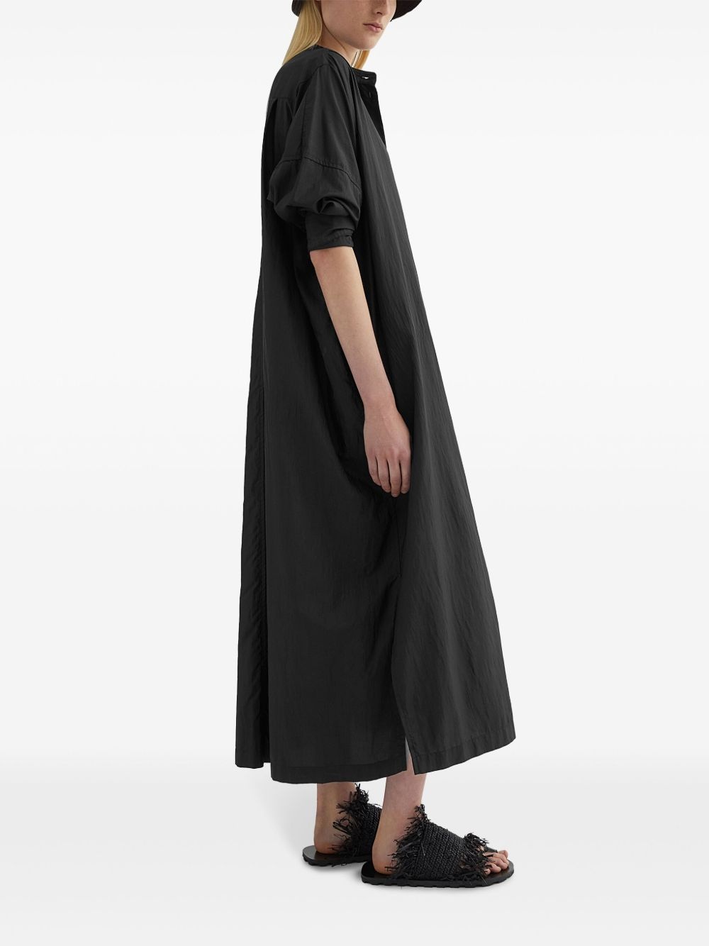 satin shirt dress - 3