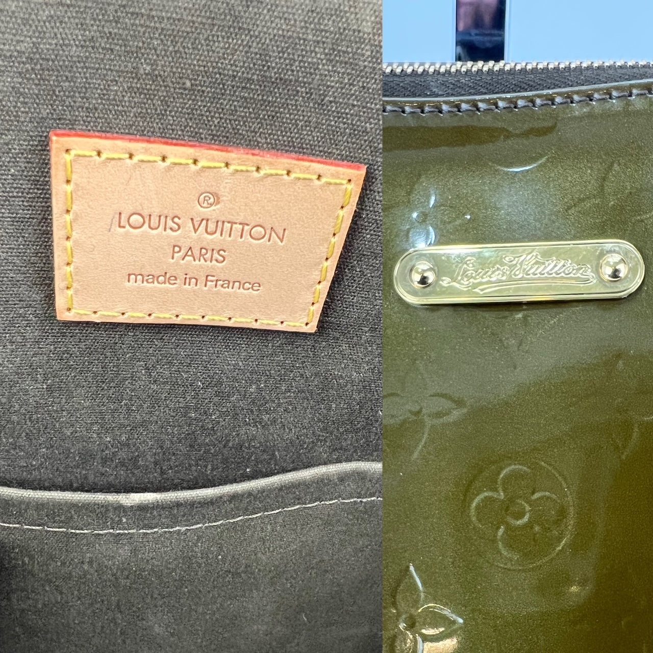 Louis Vuitton Louis Vuitton Bellevue GM Dark Green Vernis Leather