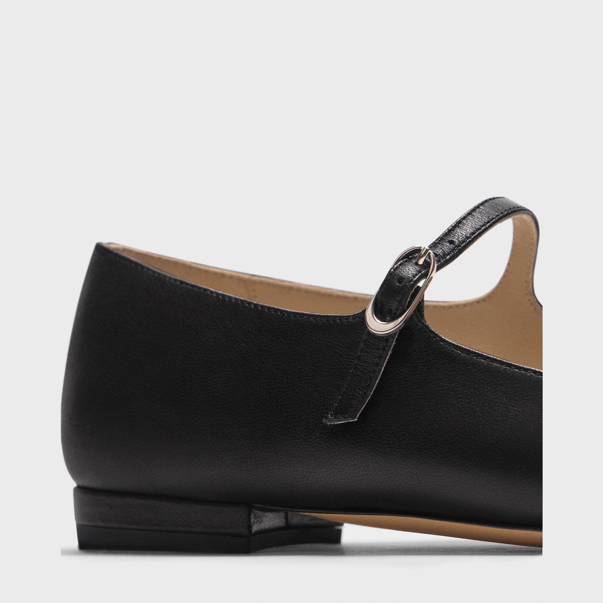 Mary Jane Ballerina Flat in Leather - 5