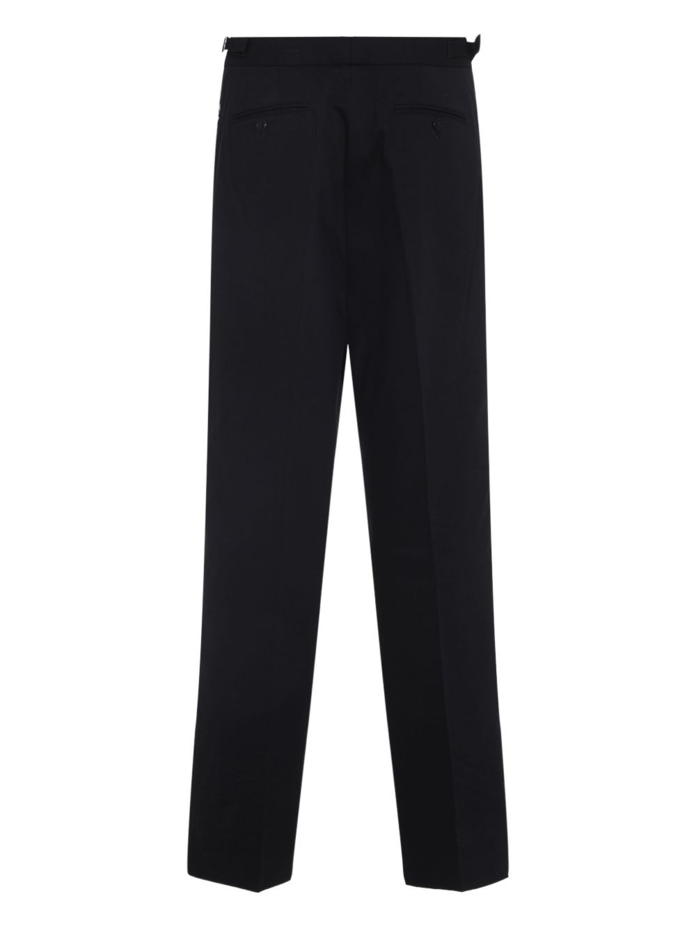 buckle-detail cotton trousers - 2