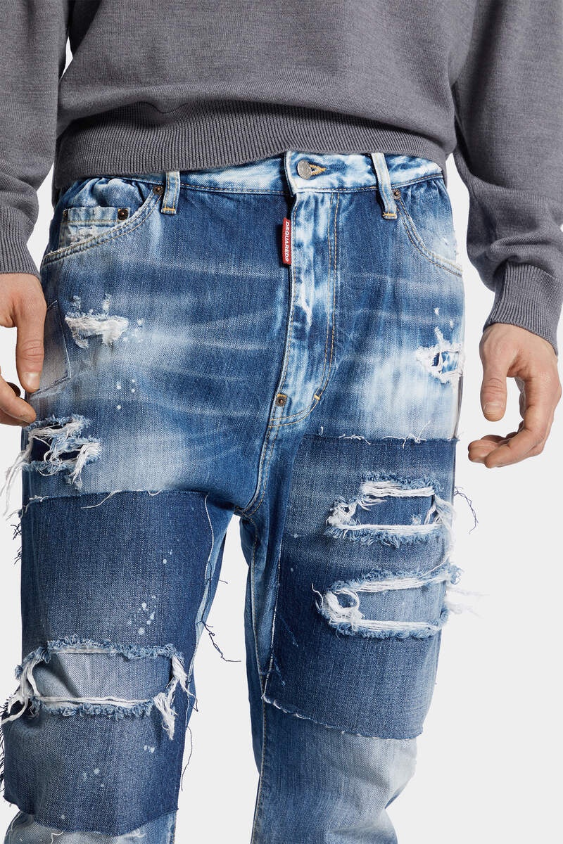 MEDIUM RIPPED WASH LONDON BRO JEANS - 5