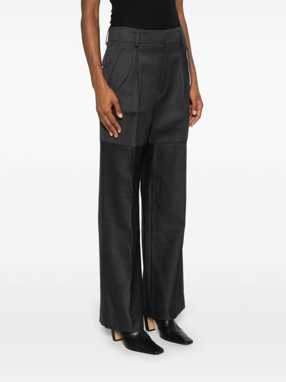 panelled-design trousers - 3