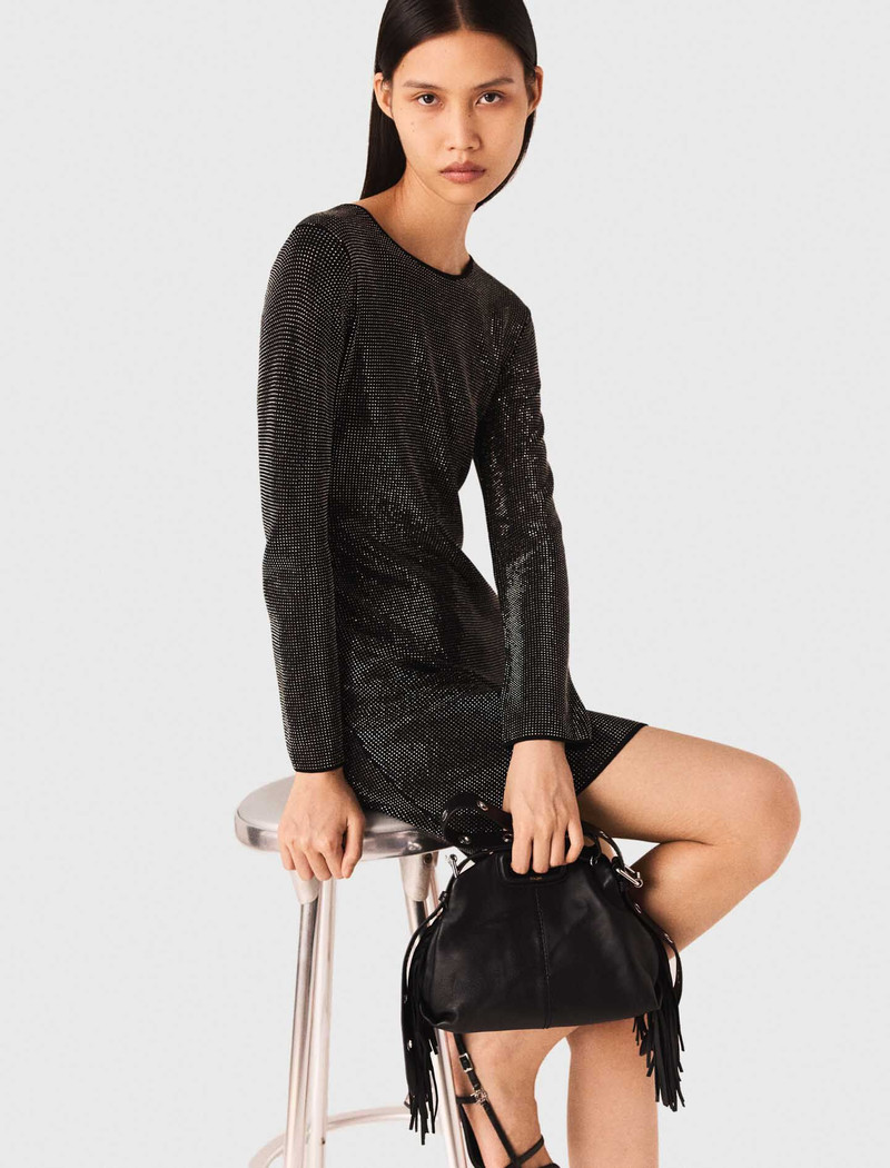 Mini rhinestone knit dress 6