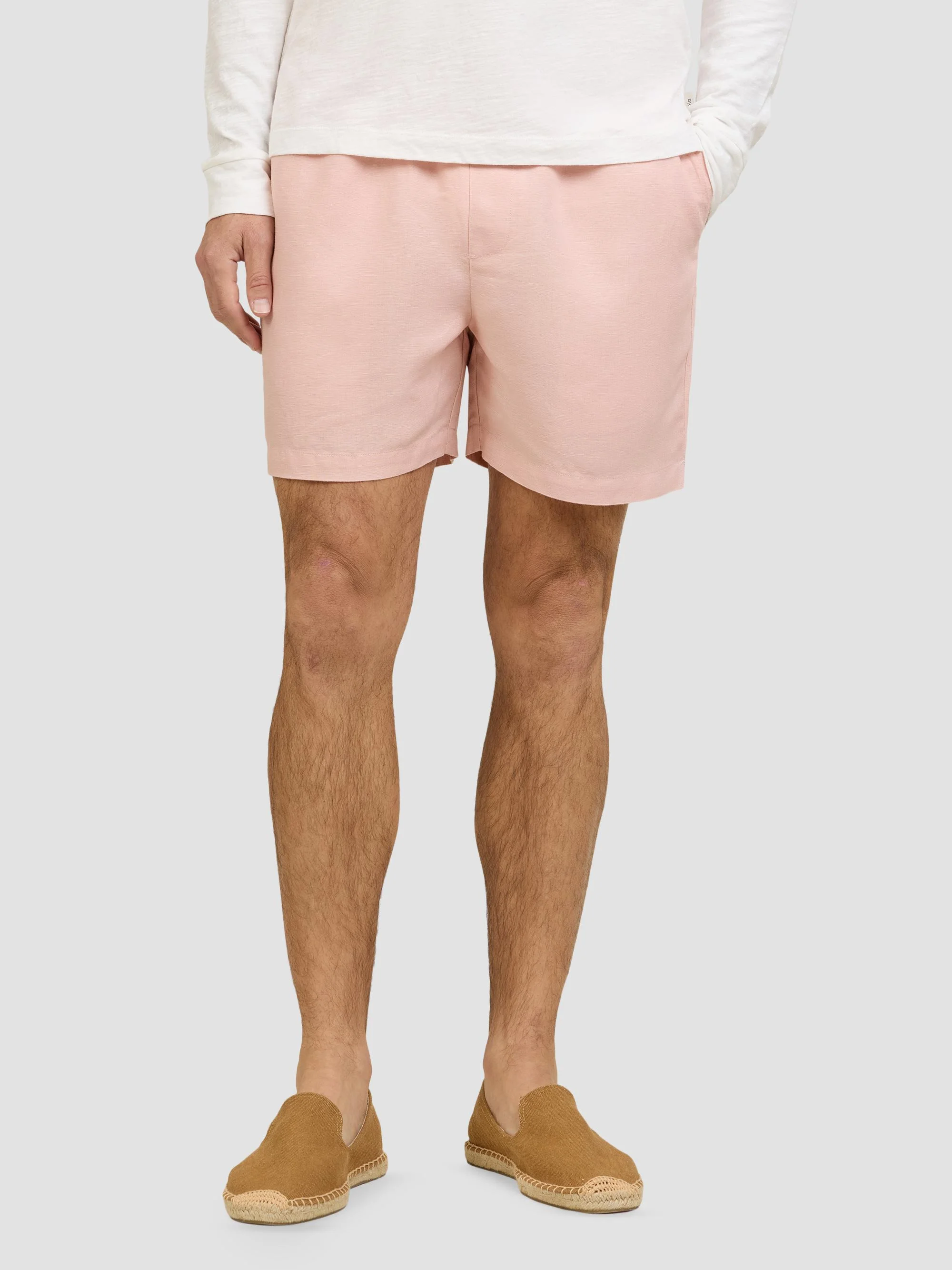 Men's Air Linen-Blend Shorts - Pink Sand - 1