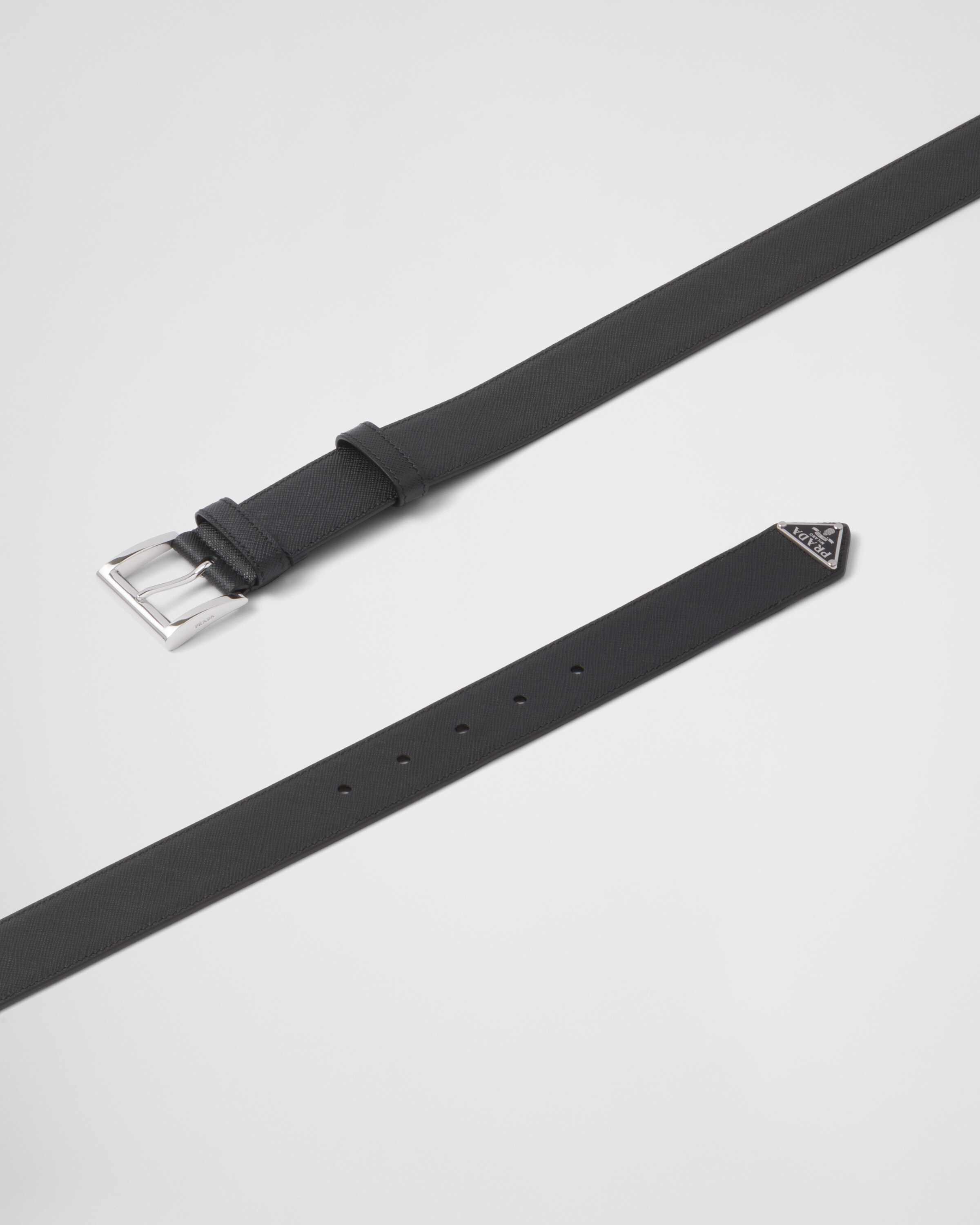 Saffiano leather belt - 4