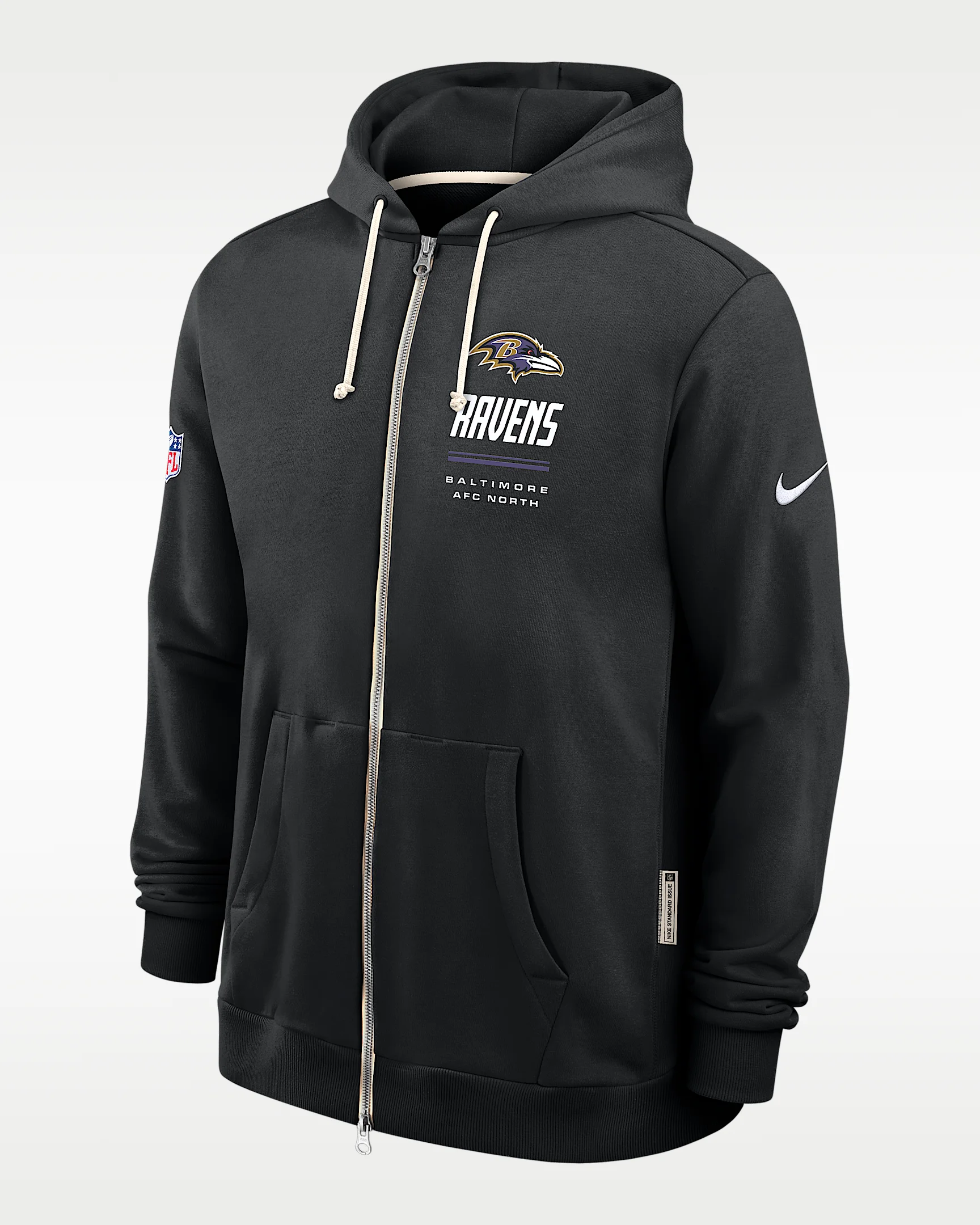 Baltimore Ravens Sideline Standard Issue Men's Nike Dri-FIT NFL Full-Zip Hoodie - 1
