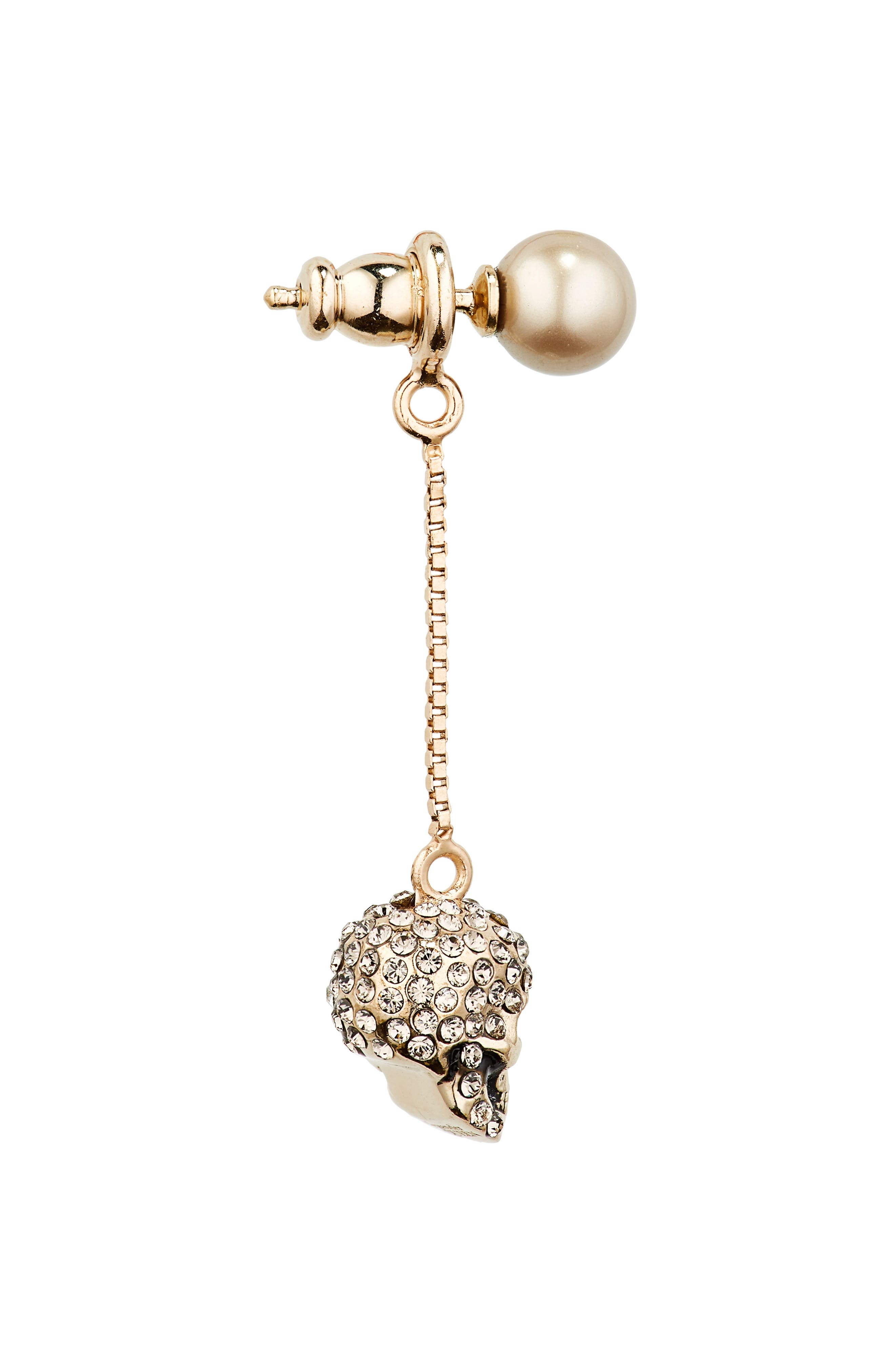 Alexander McQueen Pavé Skull Drop Earrings in 2080 0468/Mix at Nordstrom - 6