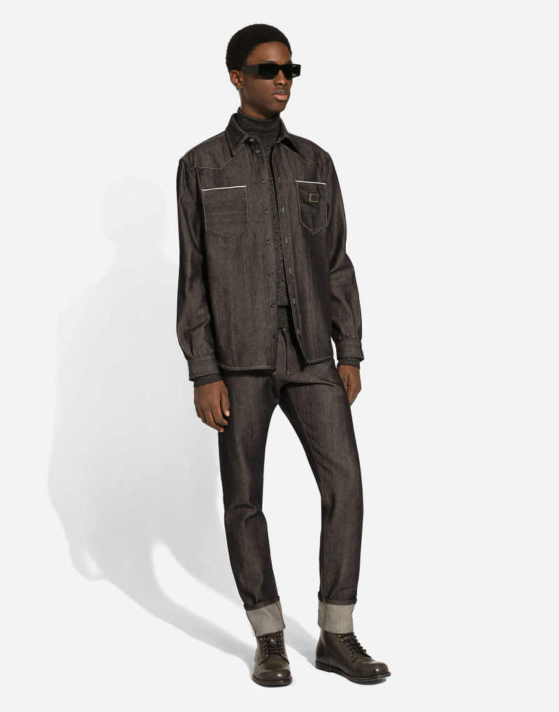 Regular-fit blue denim jeans 5