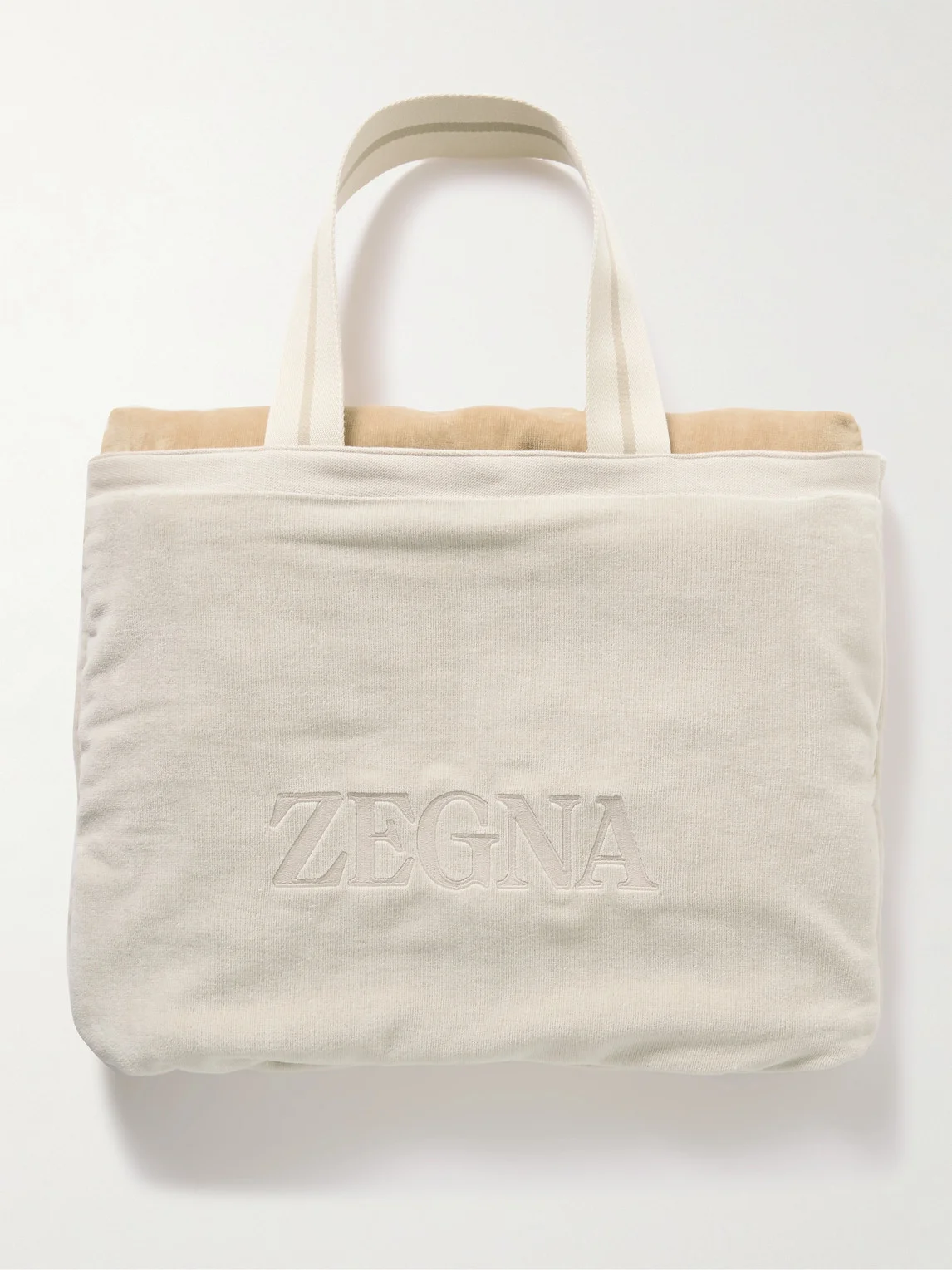 Logo-Embroidered Cotton-Terry Beach Towel Tote Bag - 1