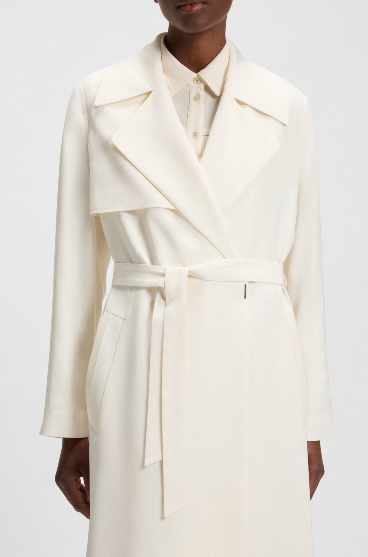TRENCH COAT WITH FABRIC BELT - 6