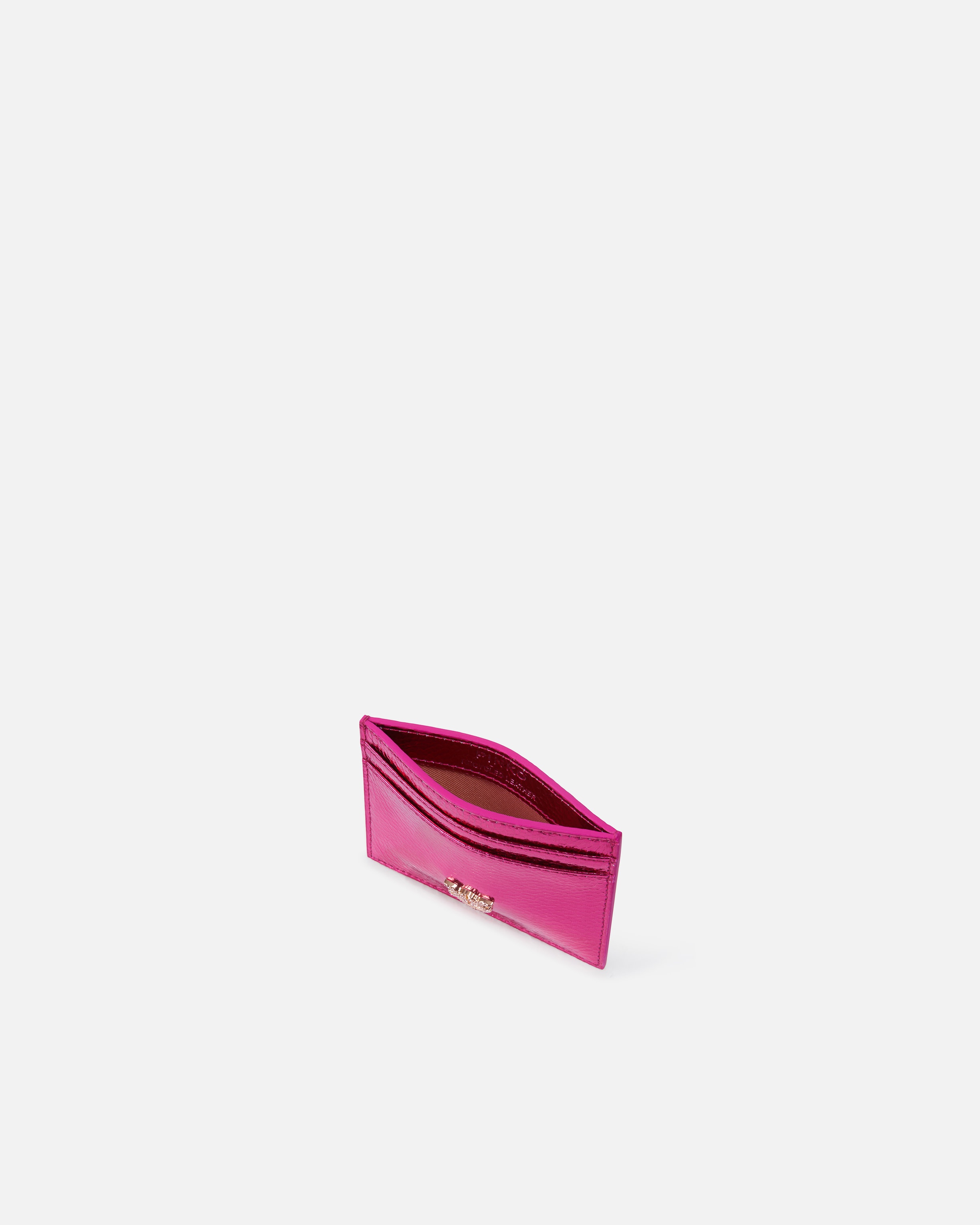 METALLIC LEATHER CARD HOLDER - 3