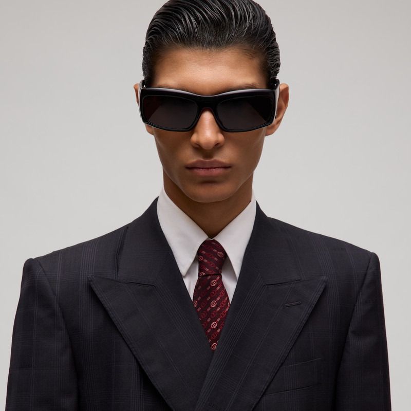 Interlocking G belt silk jacquard tie - 1
