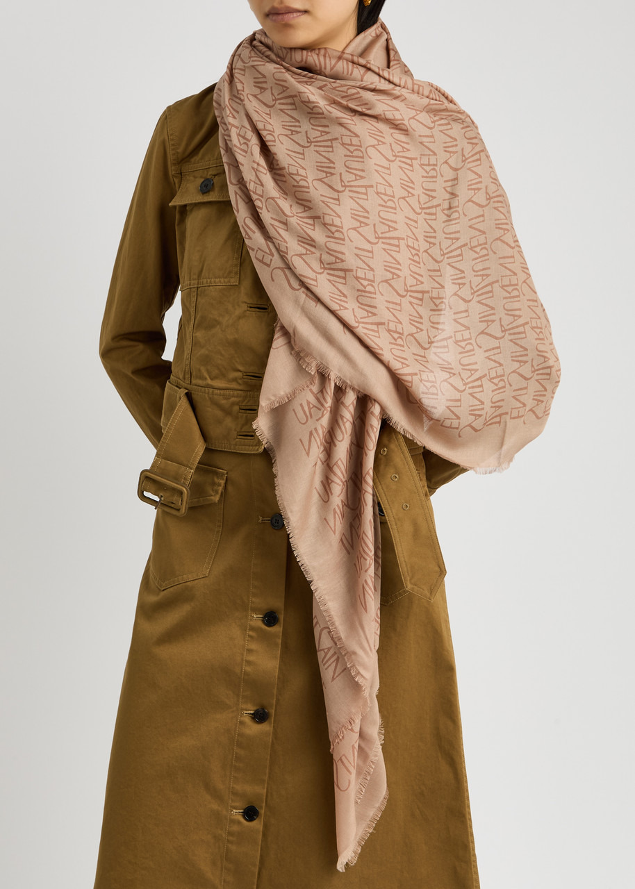 Saint Laurent Logo-monogrammed Modal-blend Scarf - 2