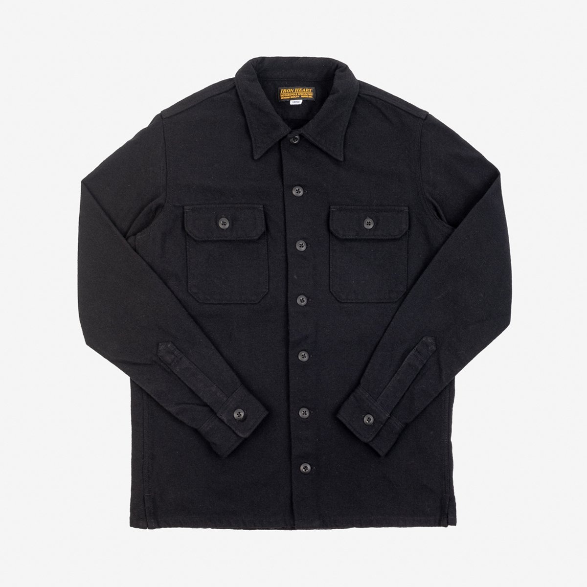IHSH-346-BLK 10oz Recycled Nylon Mechanic Work Shirt - Black - 1