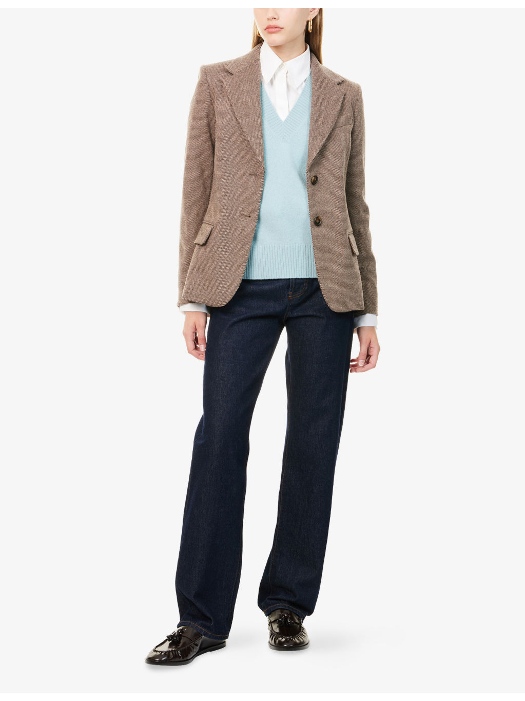 Dilly Notch-Lapels Stretch-Woven Blazer - 2