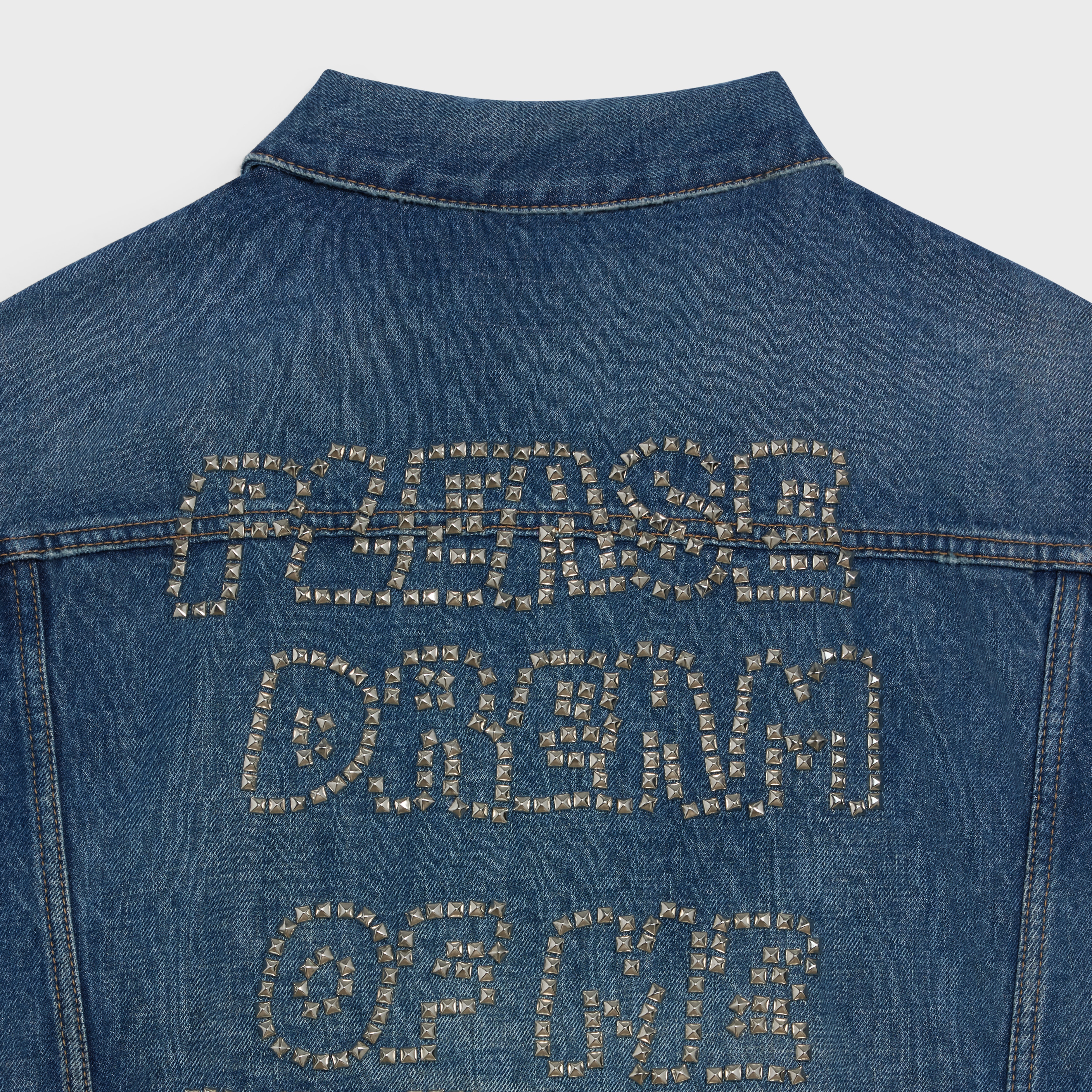 DENIM TRUCKER JACKET WITH ARTIST EMBROIDERY - 4