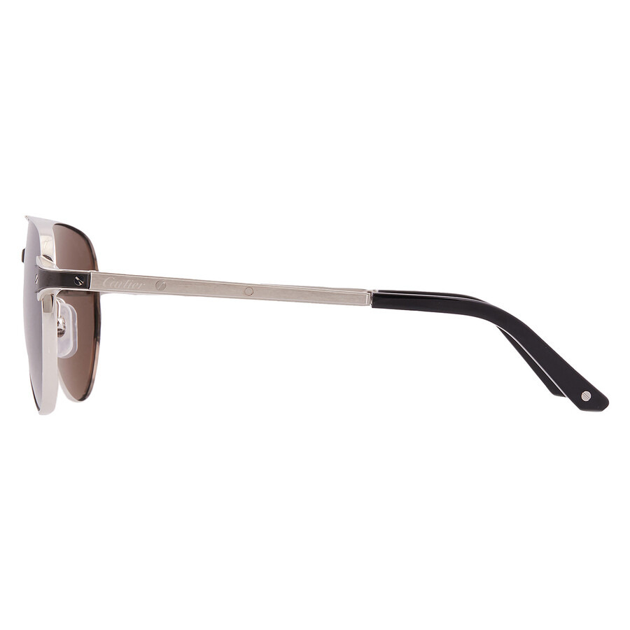 Cartier Santos de Cartier Grey Pilot Men's Sunglasses CT0425S 004 59 - 4